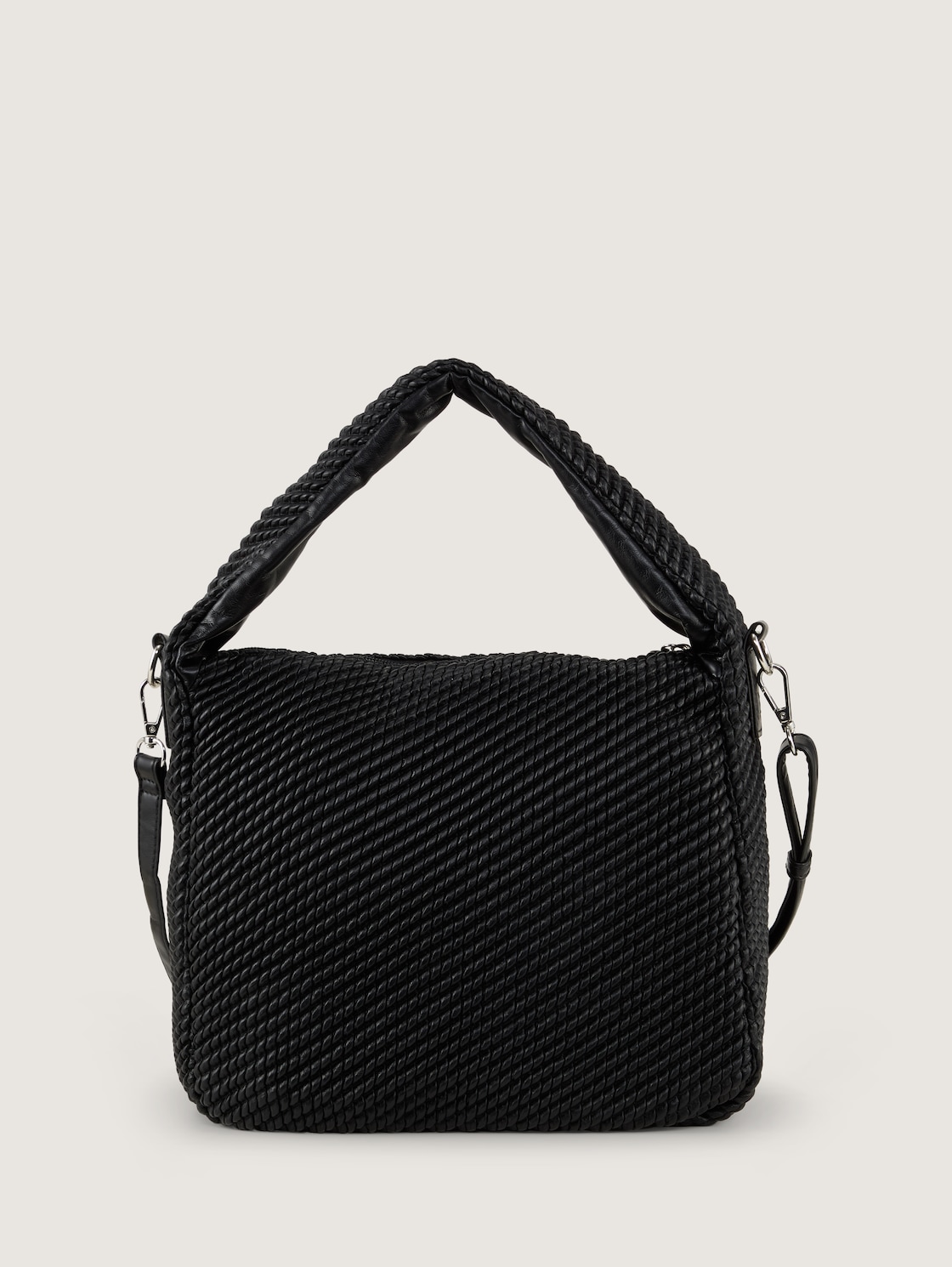 TTNOMI M Beuteltasche in Flecht-Optik - schwarz / black - Produkt-Rückansicht