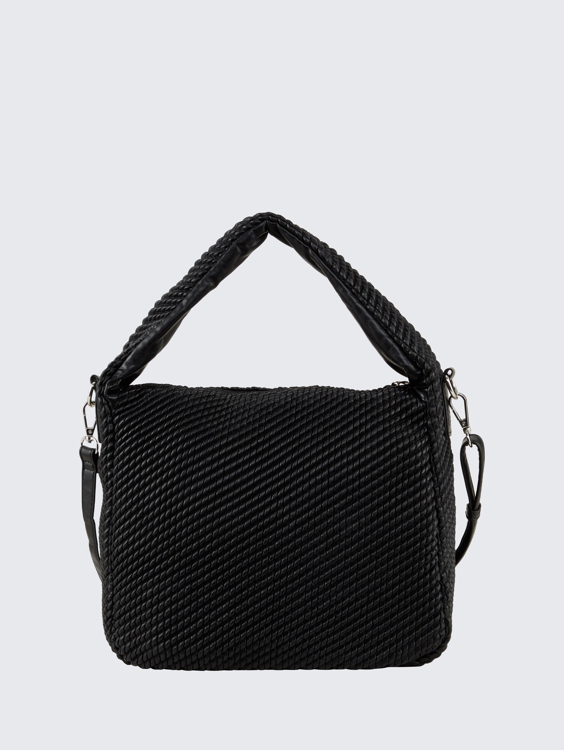 TTNOMI M Beuteltasche in Flecht-Optik - schwarz / black - Produkt-Rückansicht