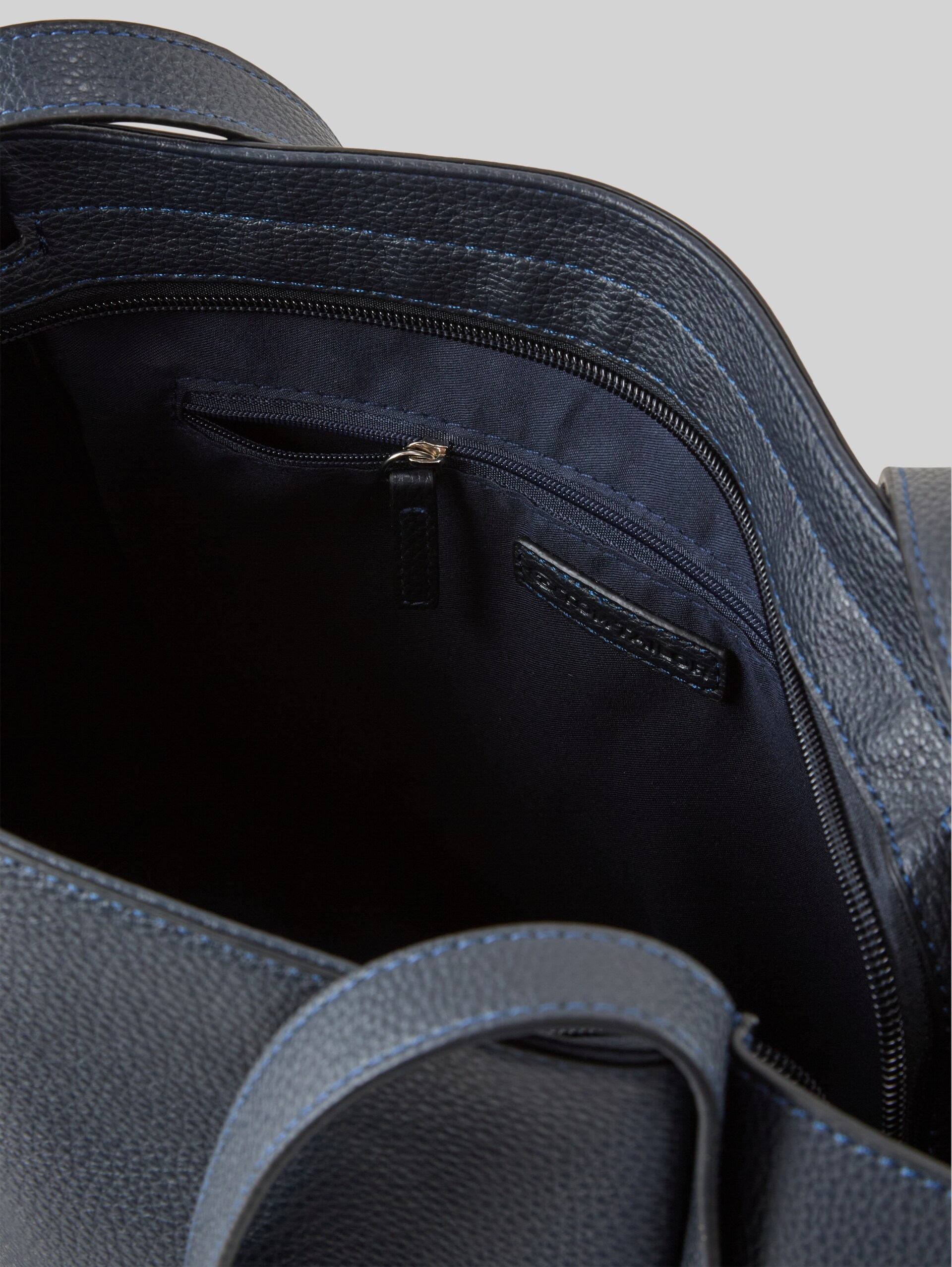 TTAMAREA L shopper with detachable pendant bag - dark blue - side product view 