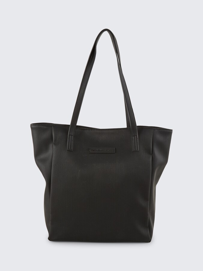 TTARONA CORD M Shopper aus Lederimitat von Denim Female, schwarz / black