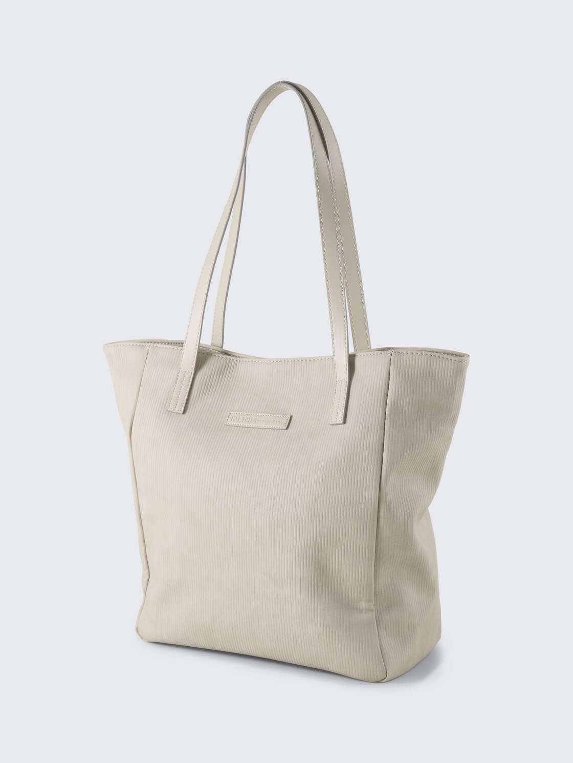 TTARONA CORD M Shopper aus Lederimitat - light grey - seitliche Produkt-Ansicht 