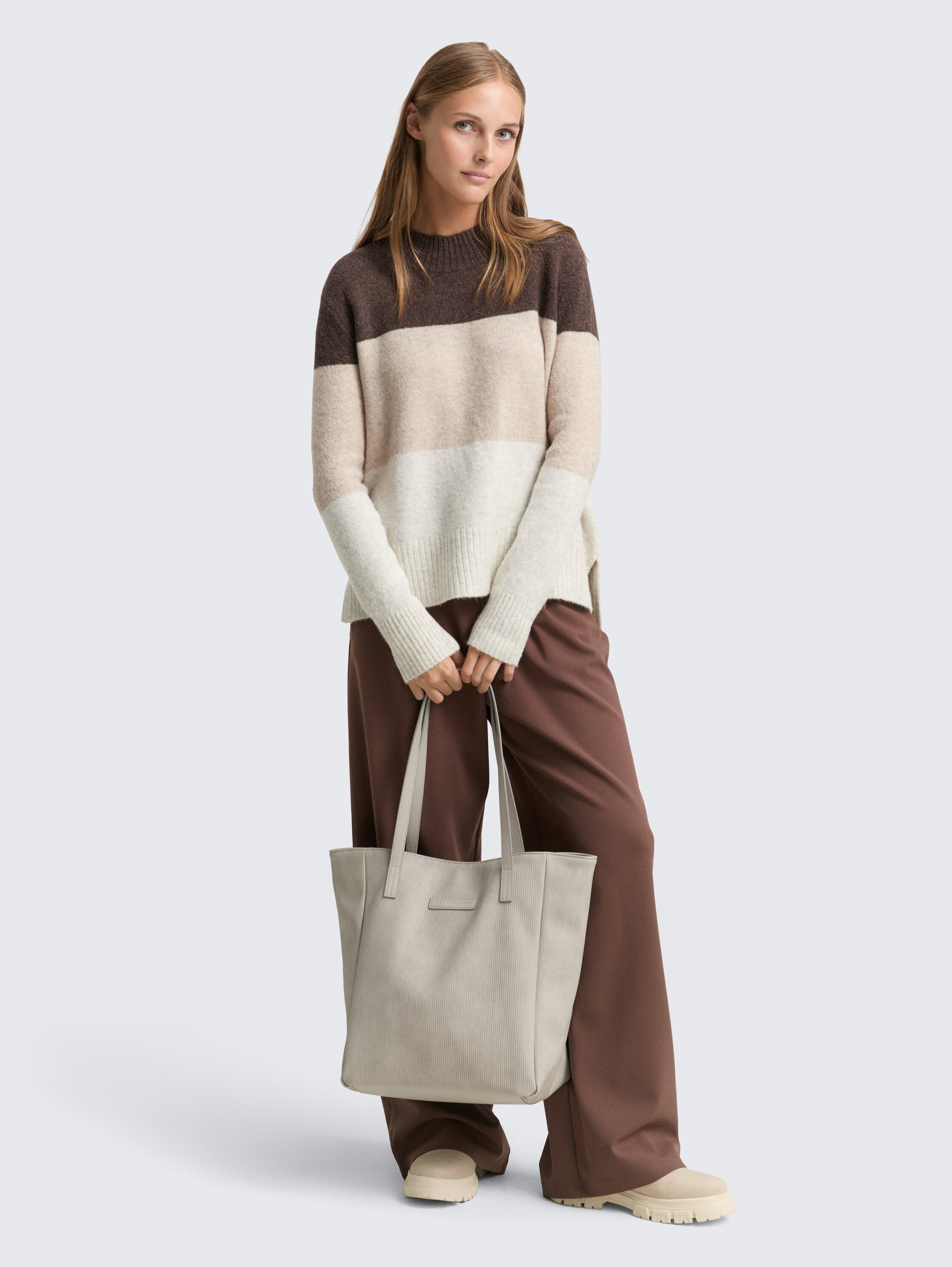 TTARONA CORD M Sac à main en similicuir - light_grey - 