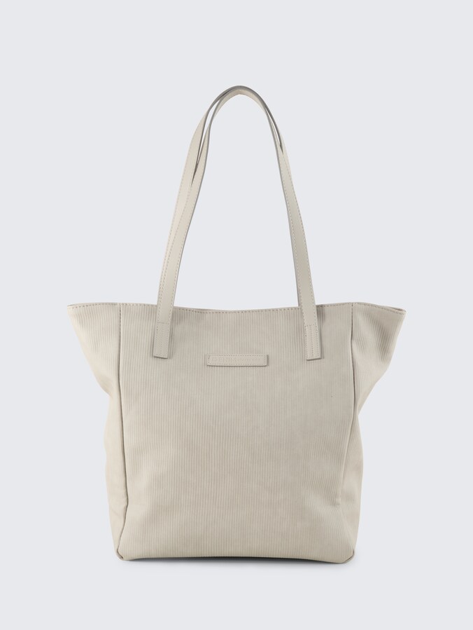 TTARONA CORD M Shopper aus Lederimitat von Denim Female, light grey
