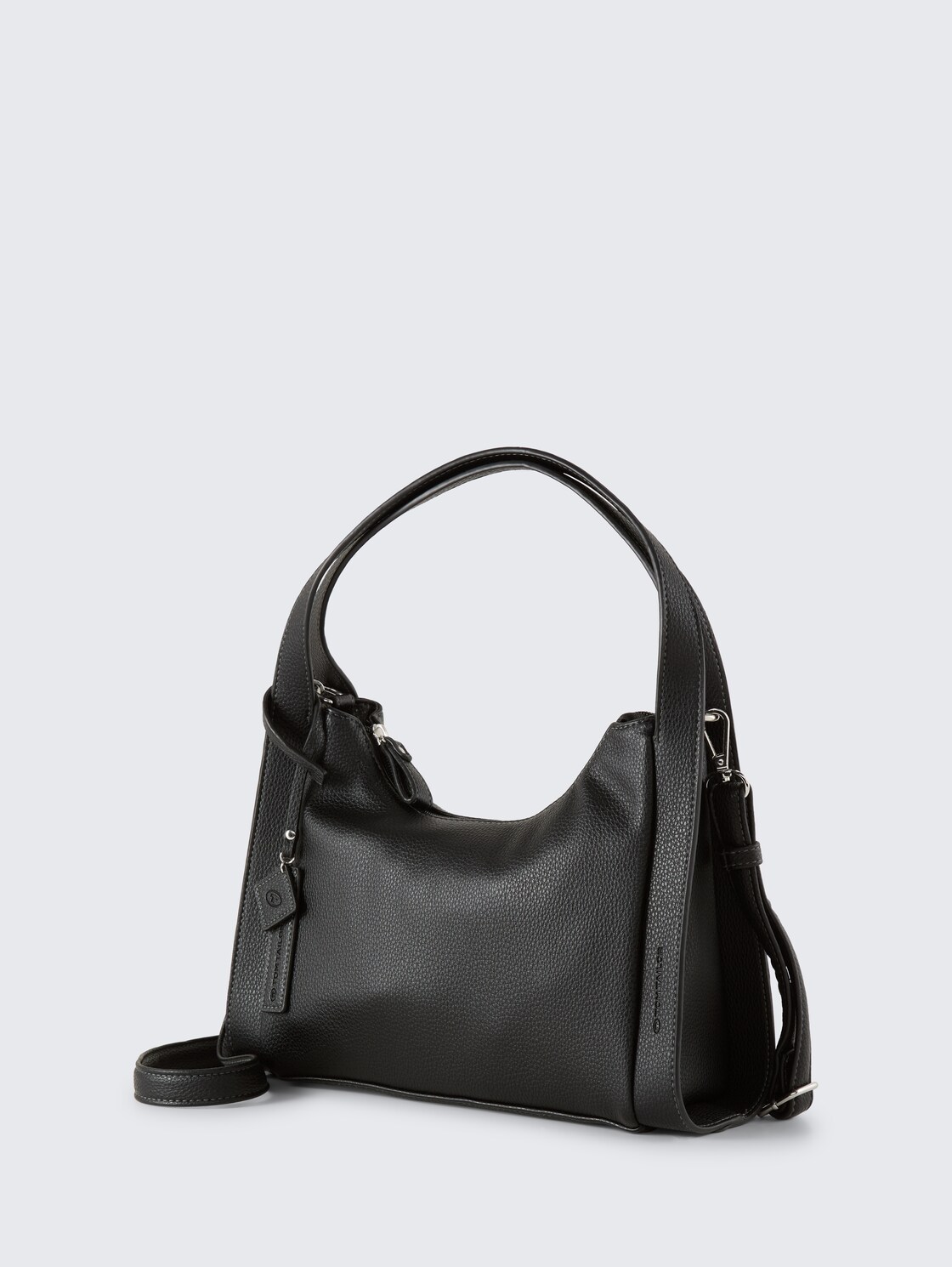 TTASPEN M Beuteltasche mit abnehmbarem Logo-Anhänger - schwarz / black - seitliche Produkt-Ansicht 