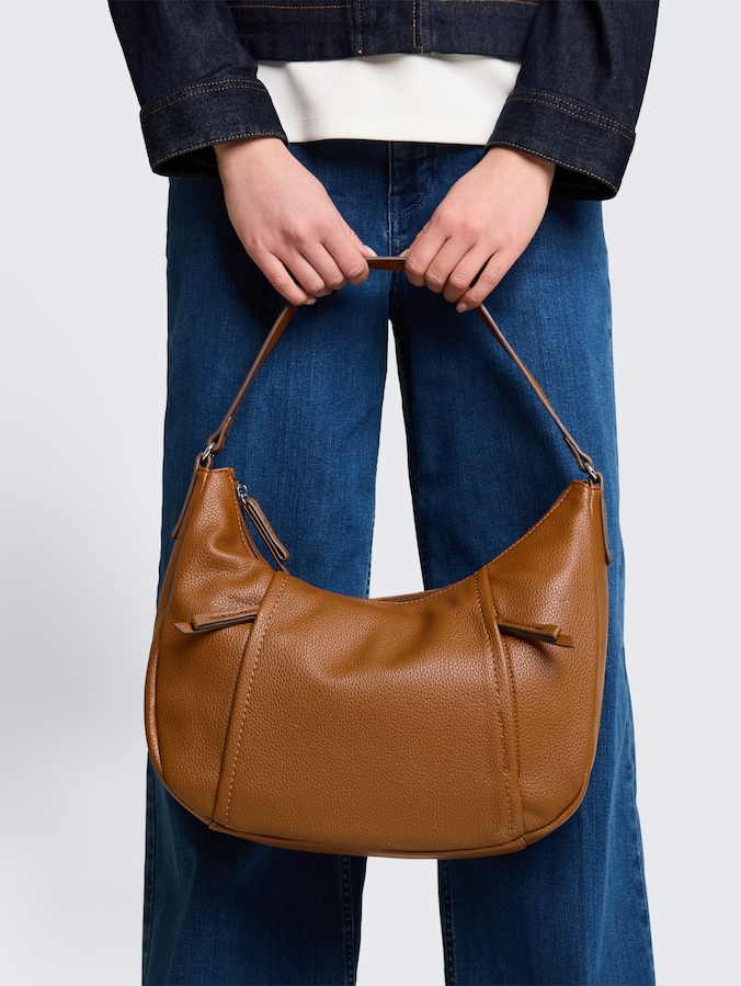 TTBECA M Beuteltasche mit Reißverschluss-Details von Women, cognac / brandy