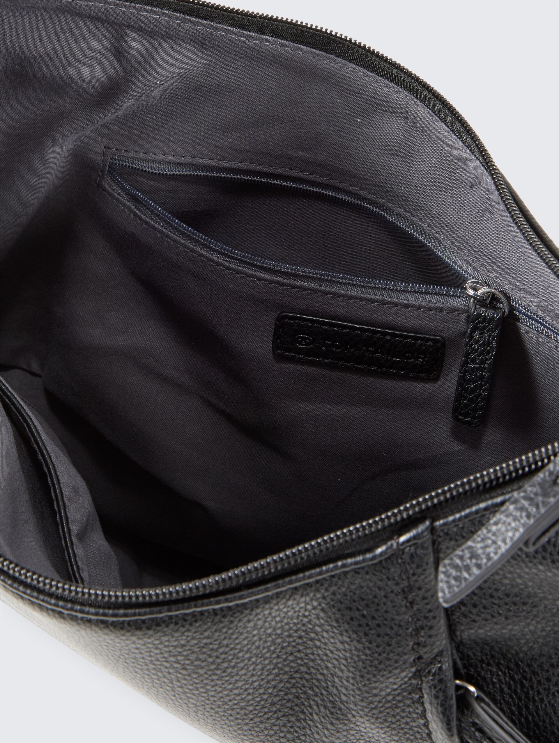 TTBECA M Buideltas met ritsdetails - schwarz / black - zijaanzicht product 