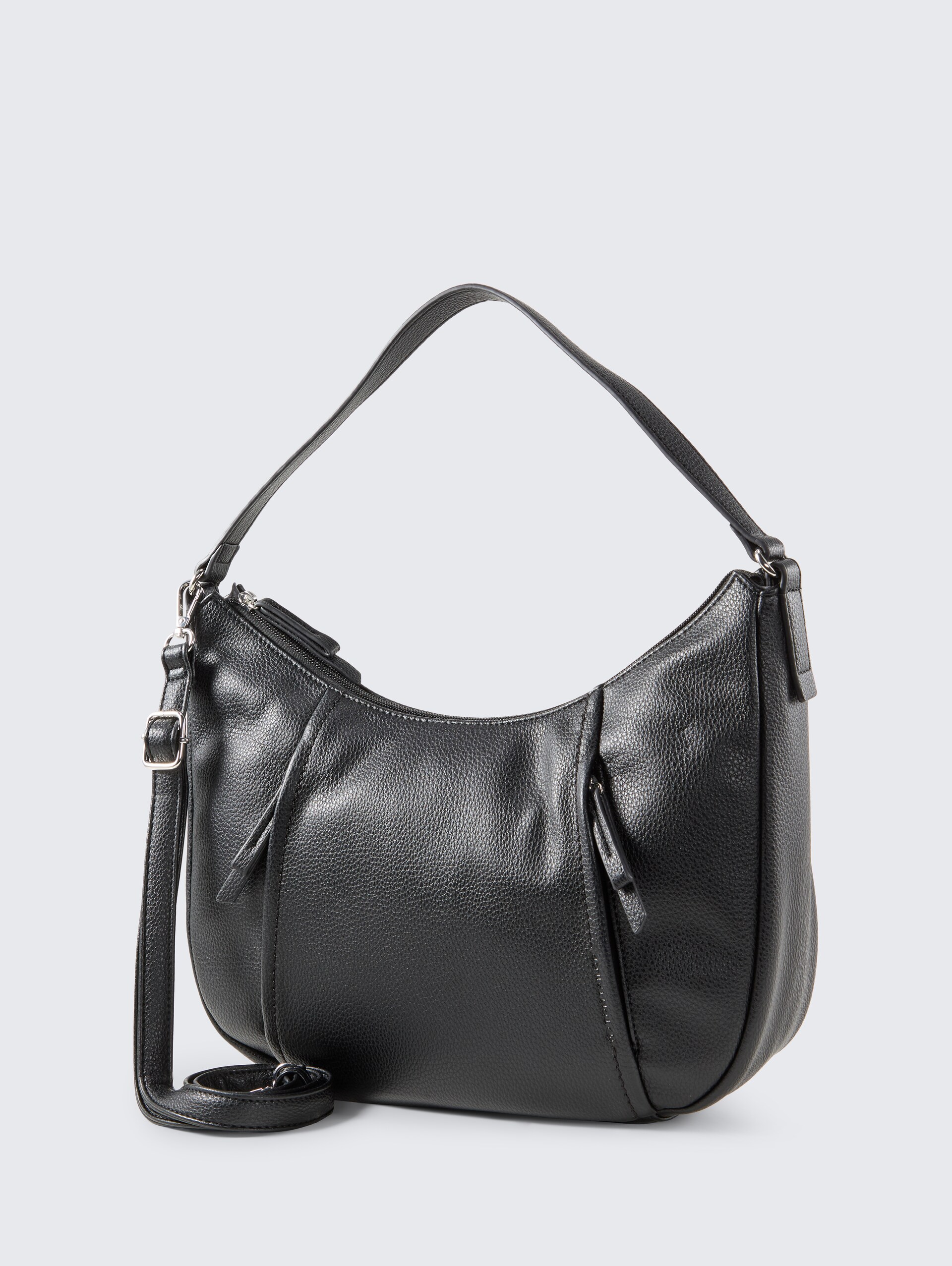 TTBECA M Buideltas met ritsdetails - schwarz / black - zijaanzicht product 