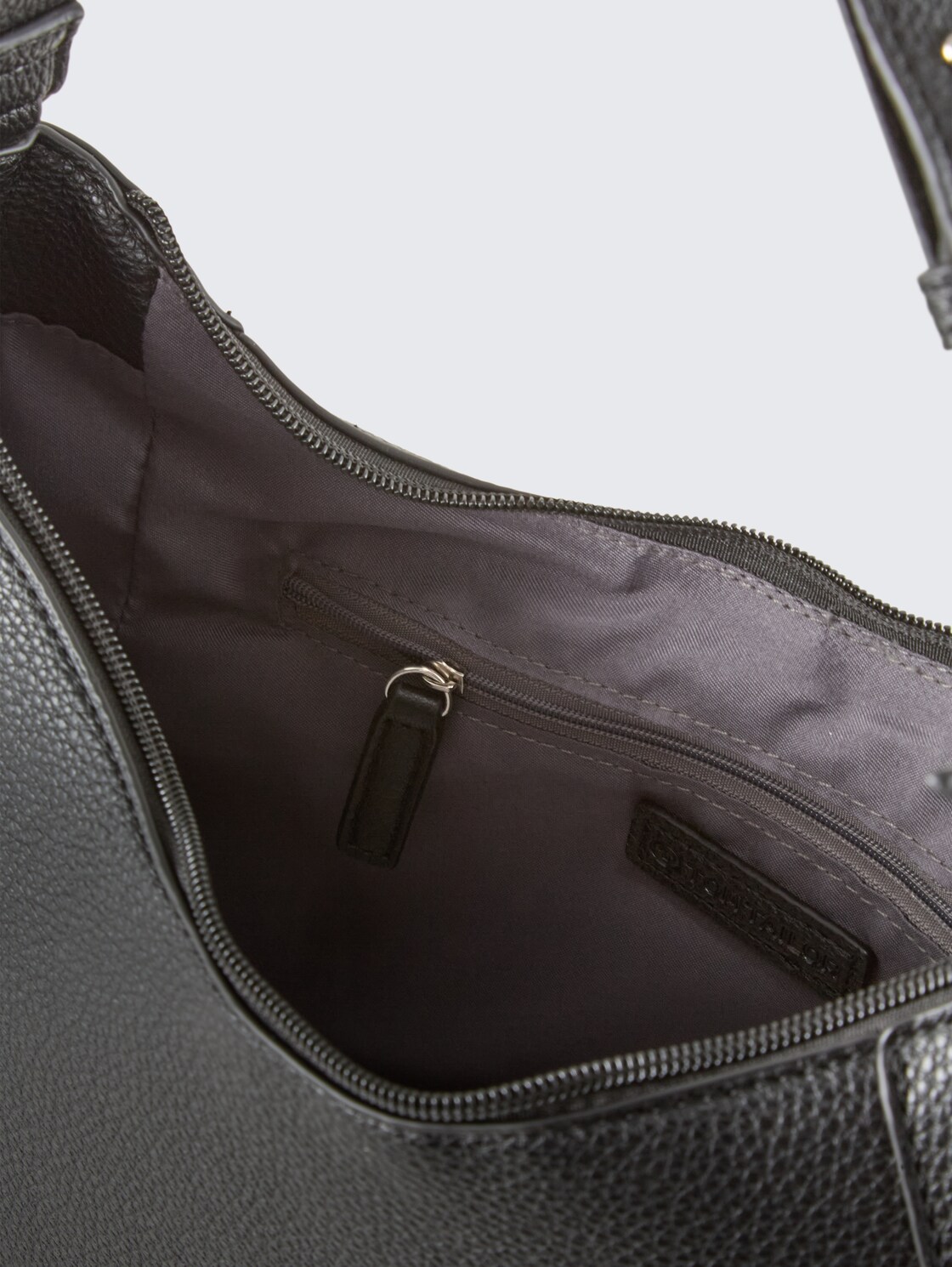 TTDAHLIA M Beuteltasche mit Ziernähten - schwarz / black - seitliche Produkt-Ansicht 