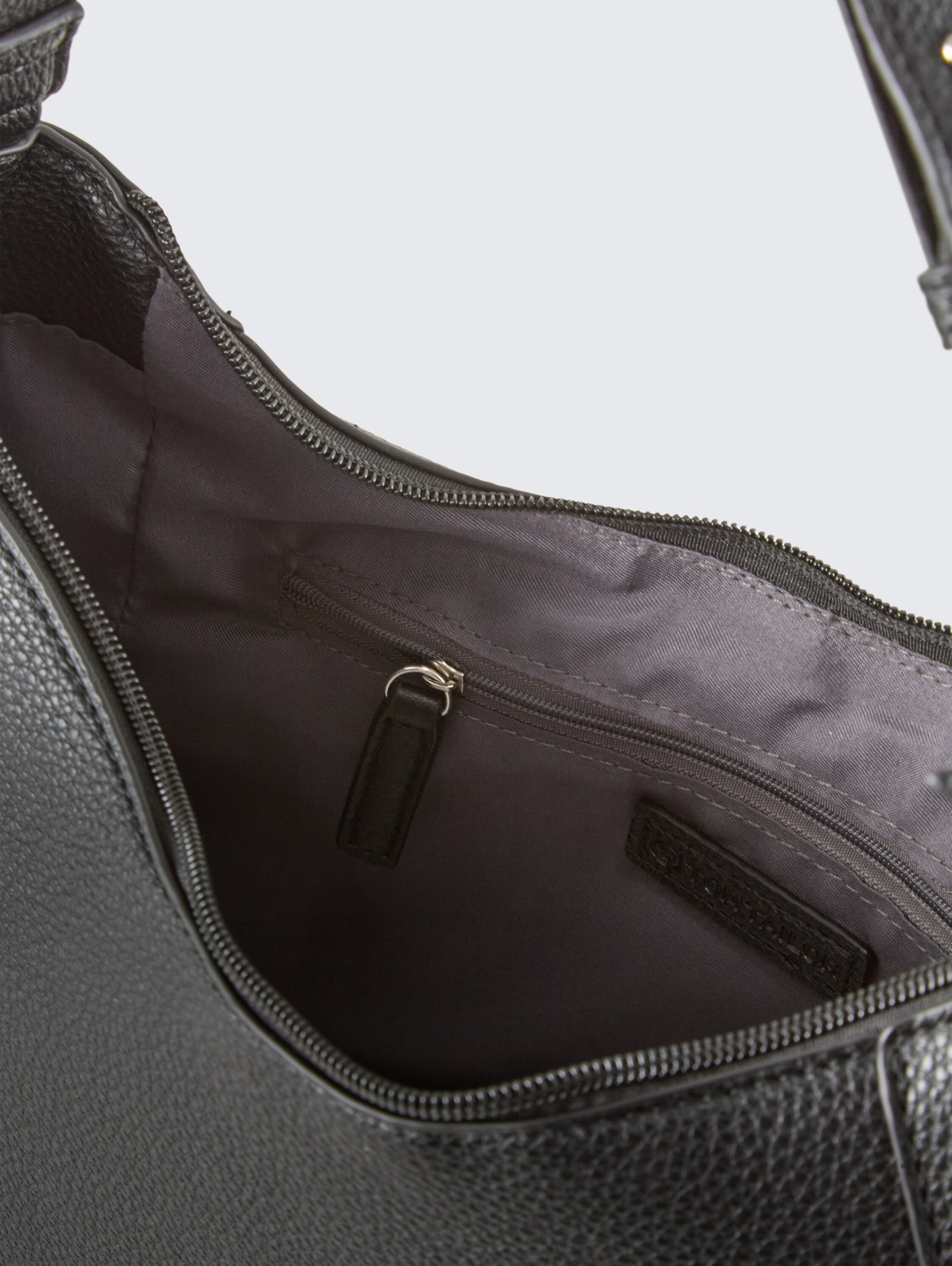 TTDAHLIA M Beuteltasche mit Ziernähten - schwarz / black - seitliche Produkt-Ansicht 