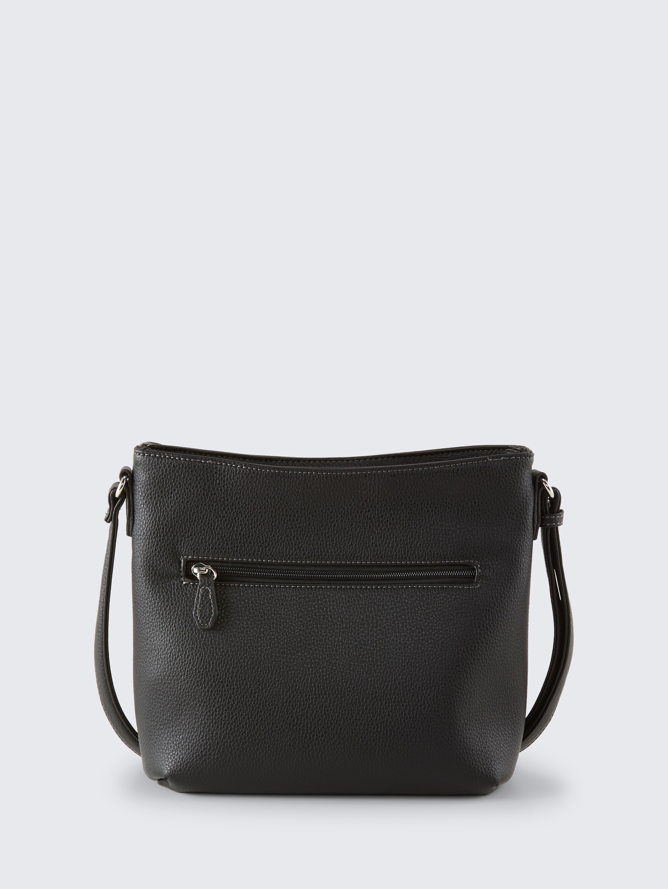 TTELIF M Umhängetasche mit Ziernähten - schwarz / black - Produkt-Rückansicht