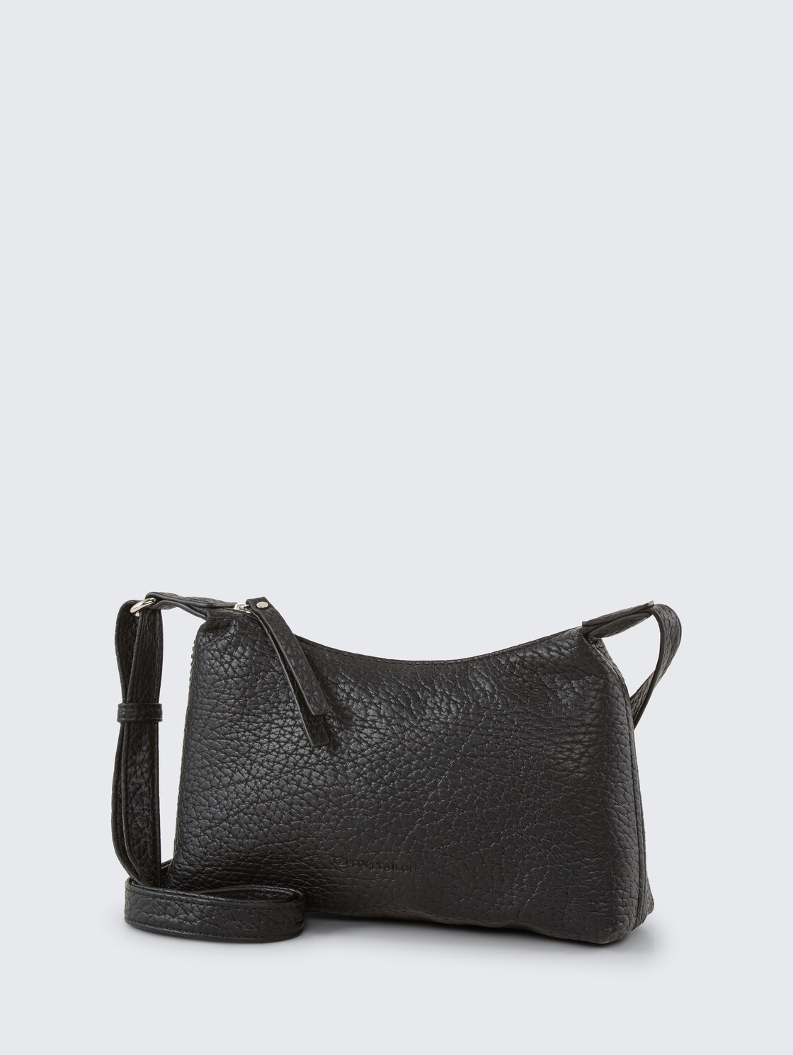 TTEVELINA S Umhängetasche aus genarbtem Lederimitat - schwarz / black - seitliche Produkt-Ansicht 