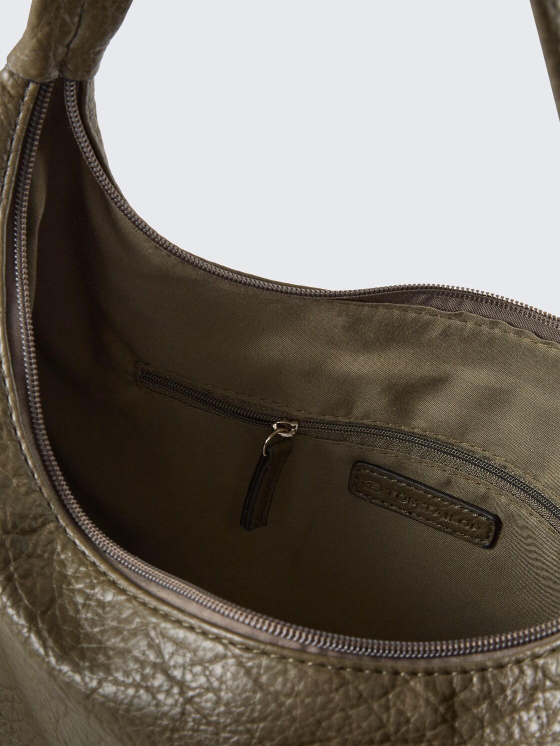 TTEVELINA M Beuteltasche aus Lederimitat - khaki / khaki - seitliche Produkt-Ansicht 