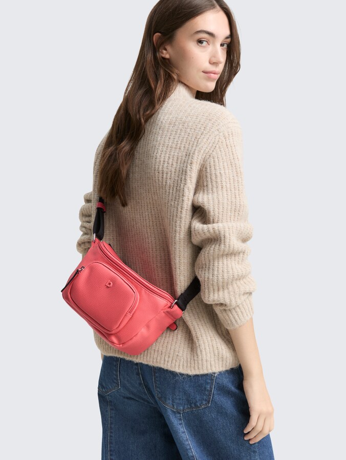 TTFARA M schoudertas van imitatieleer door Denim Female, coralle / coral