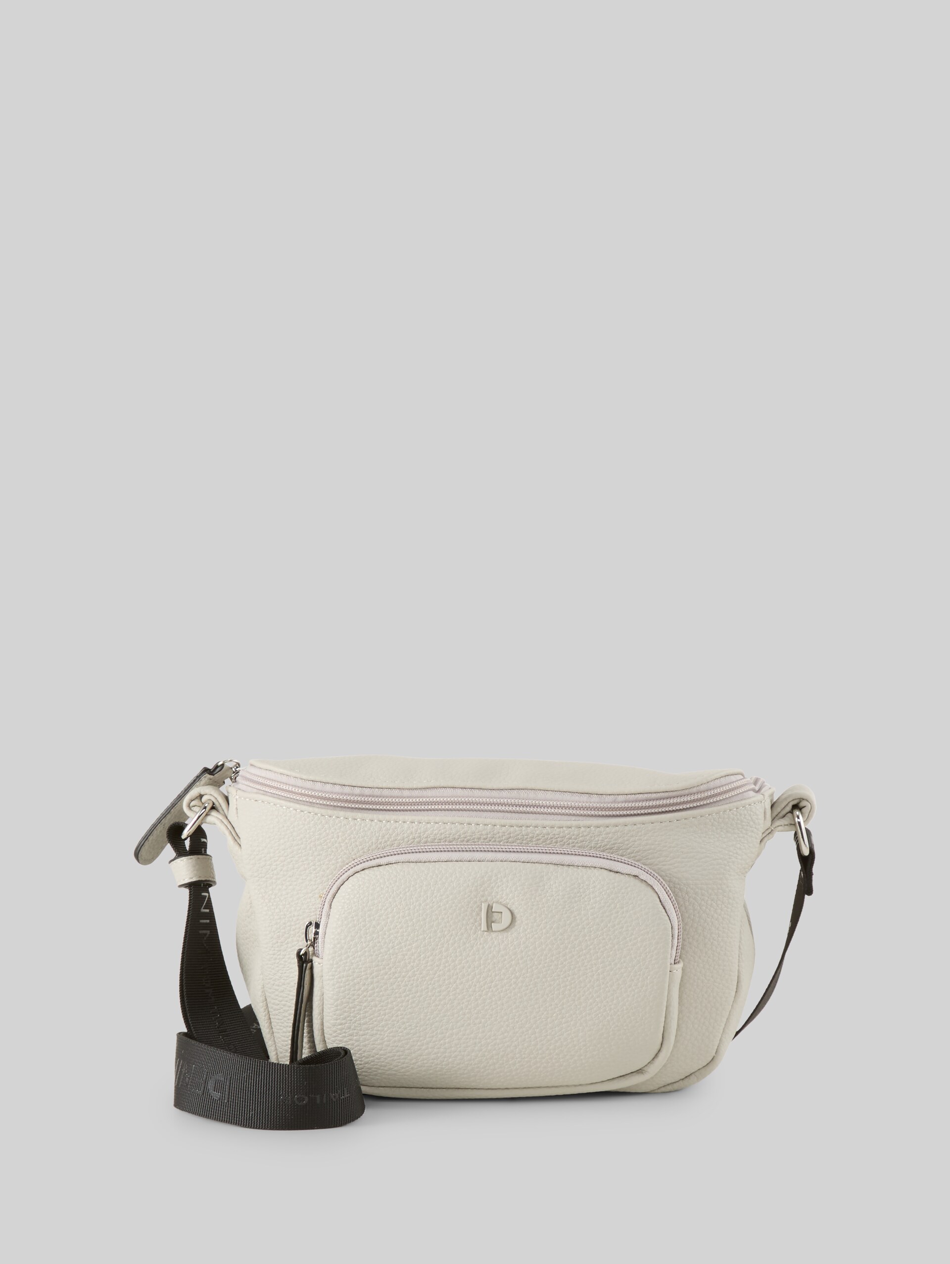TTFARA M shoulder bag in imitation leather - light grey - Front product view