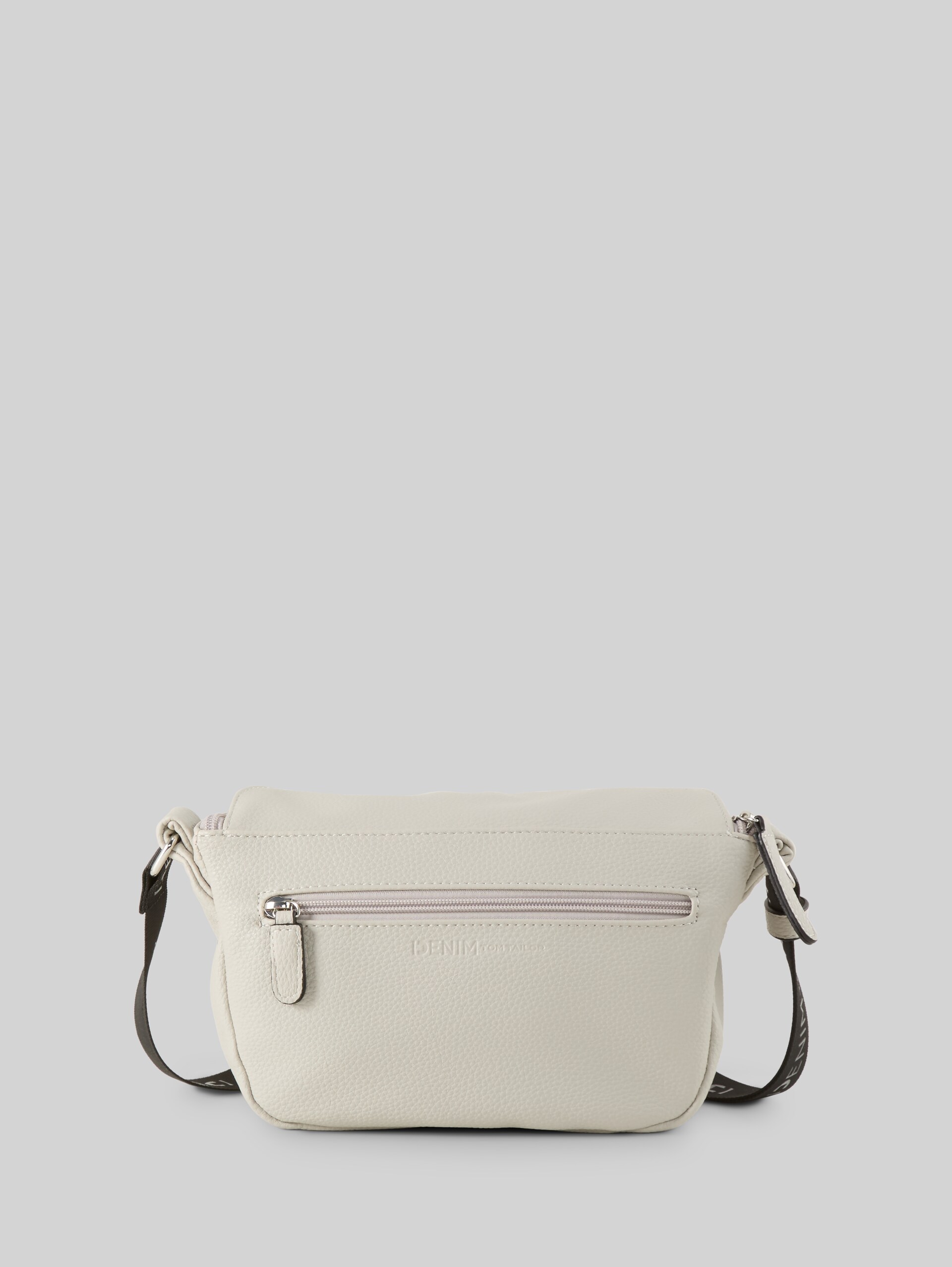 TTFARA M shoulder bag in imitation leather - light grey - Product rear view