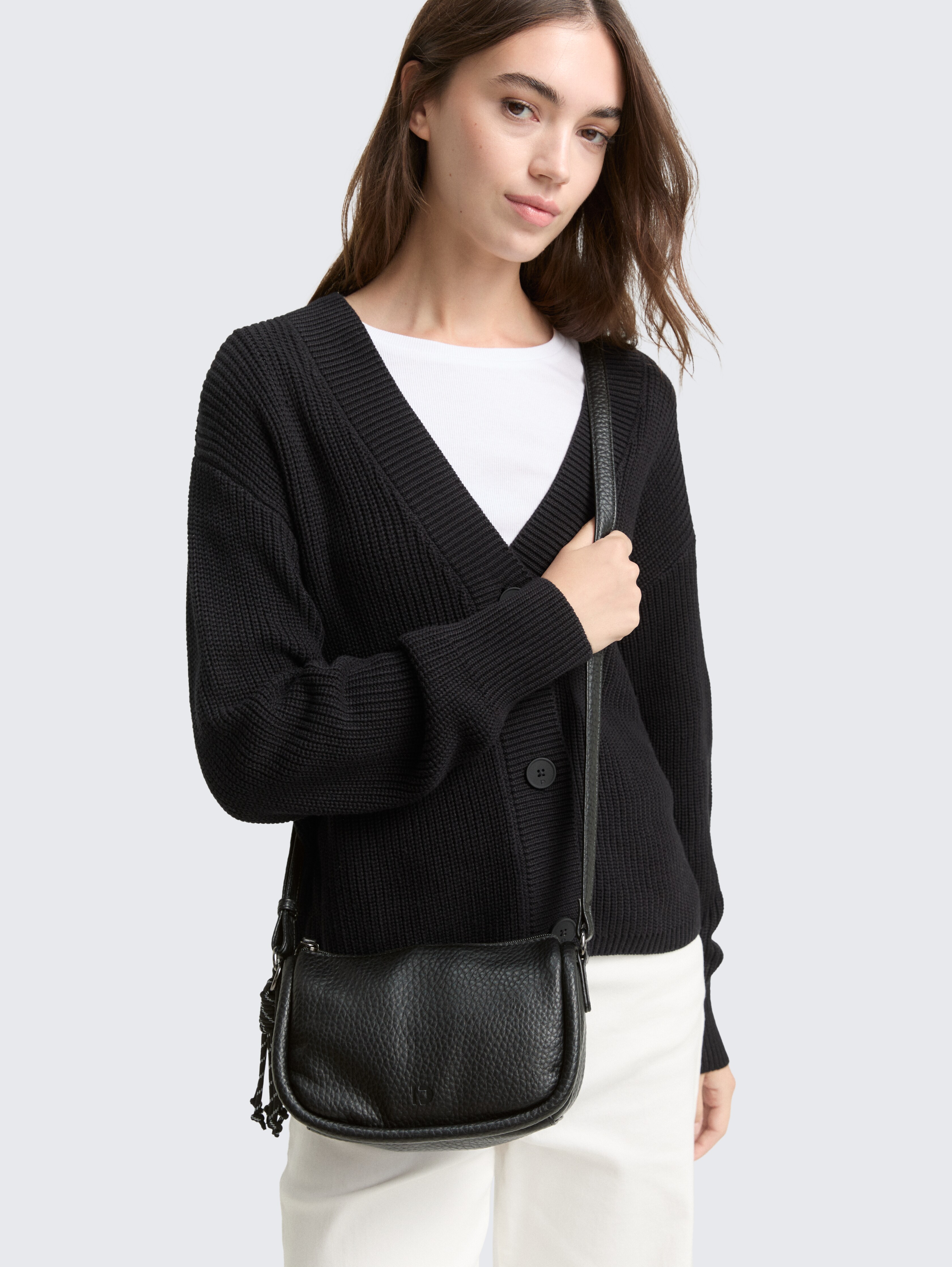 TTFINNA S shoulder bag with decorative pendant by Denim Female, schwarz / black