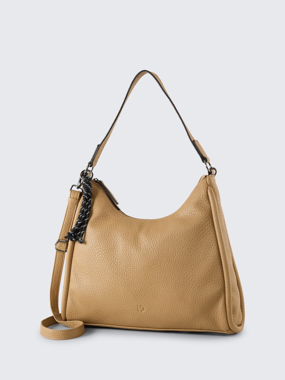 TTFINNA M Beuteltasche mit dekorativem Anhänger - camel / camel nature - seitliche Produkt-Ansicht 