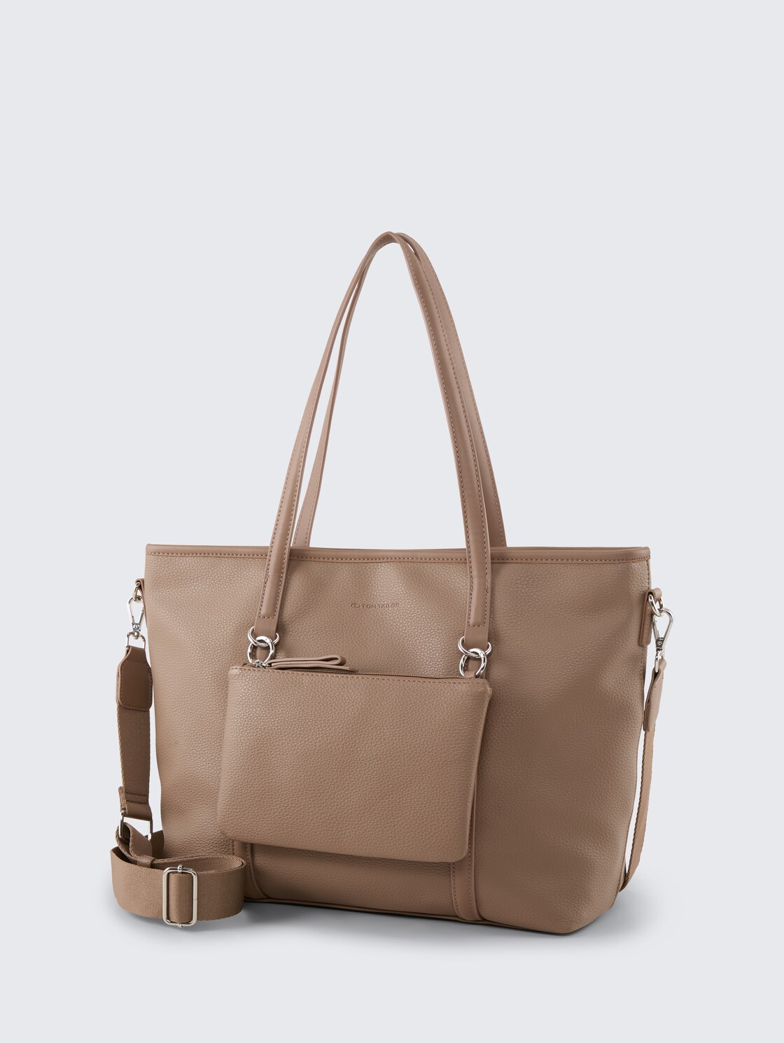 TTJAMILA L Shopper mit 2-in-1-Funktion - taupe / taupe - seitliche Produkt-Ansicht 