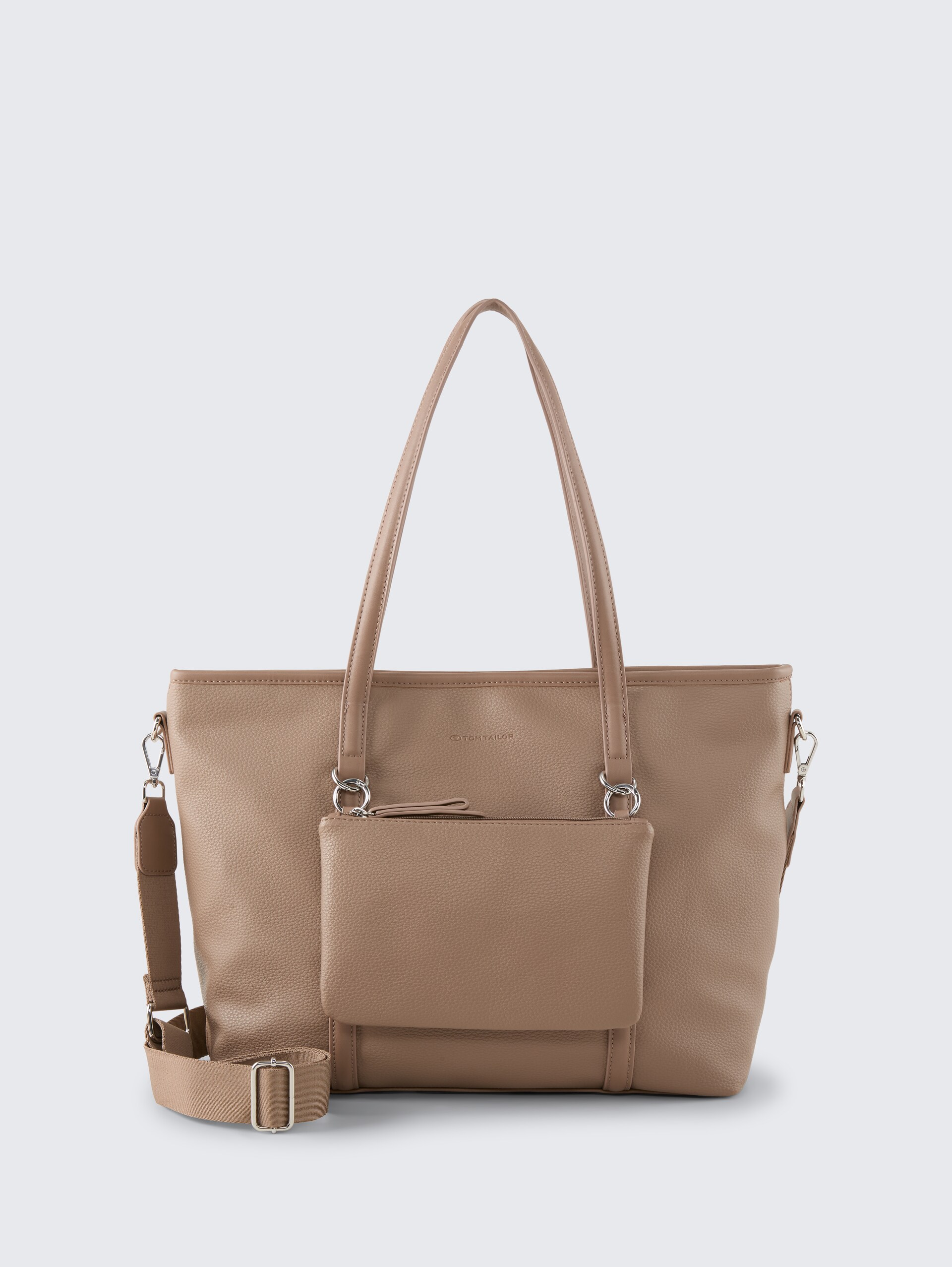 TTJAMILA L Shopper mit 2-in-1-Funktion - taupe / taupe - Vorder-Produkt-Ansicht
