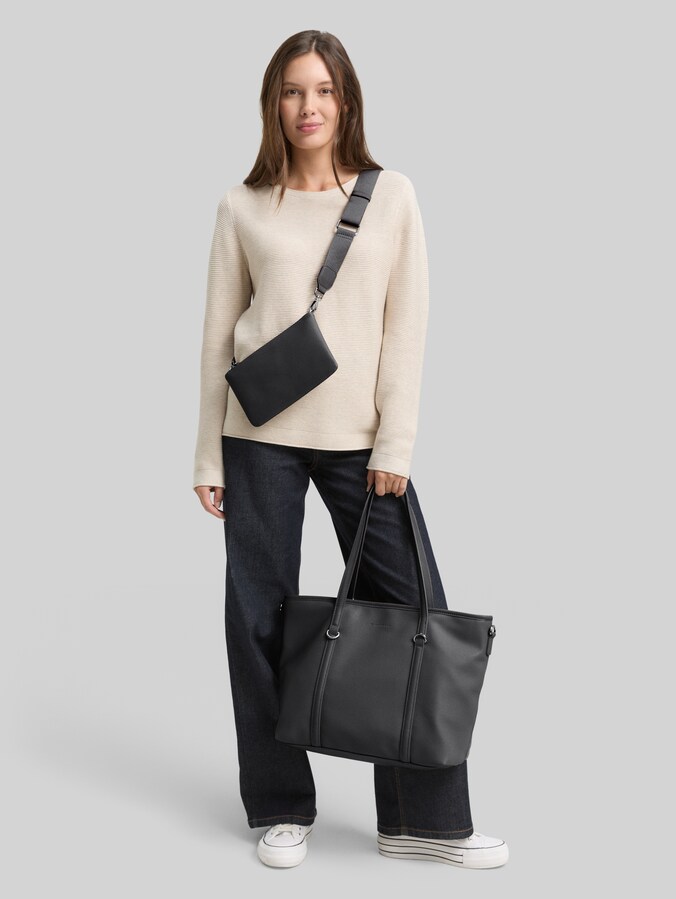 TTJAMILA L Shopper avec fonction 2 en 1 par Women, schwarz / black