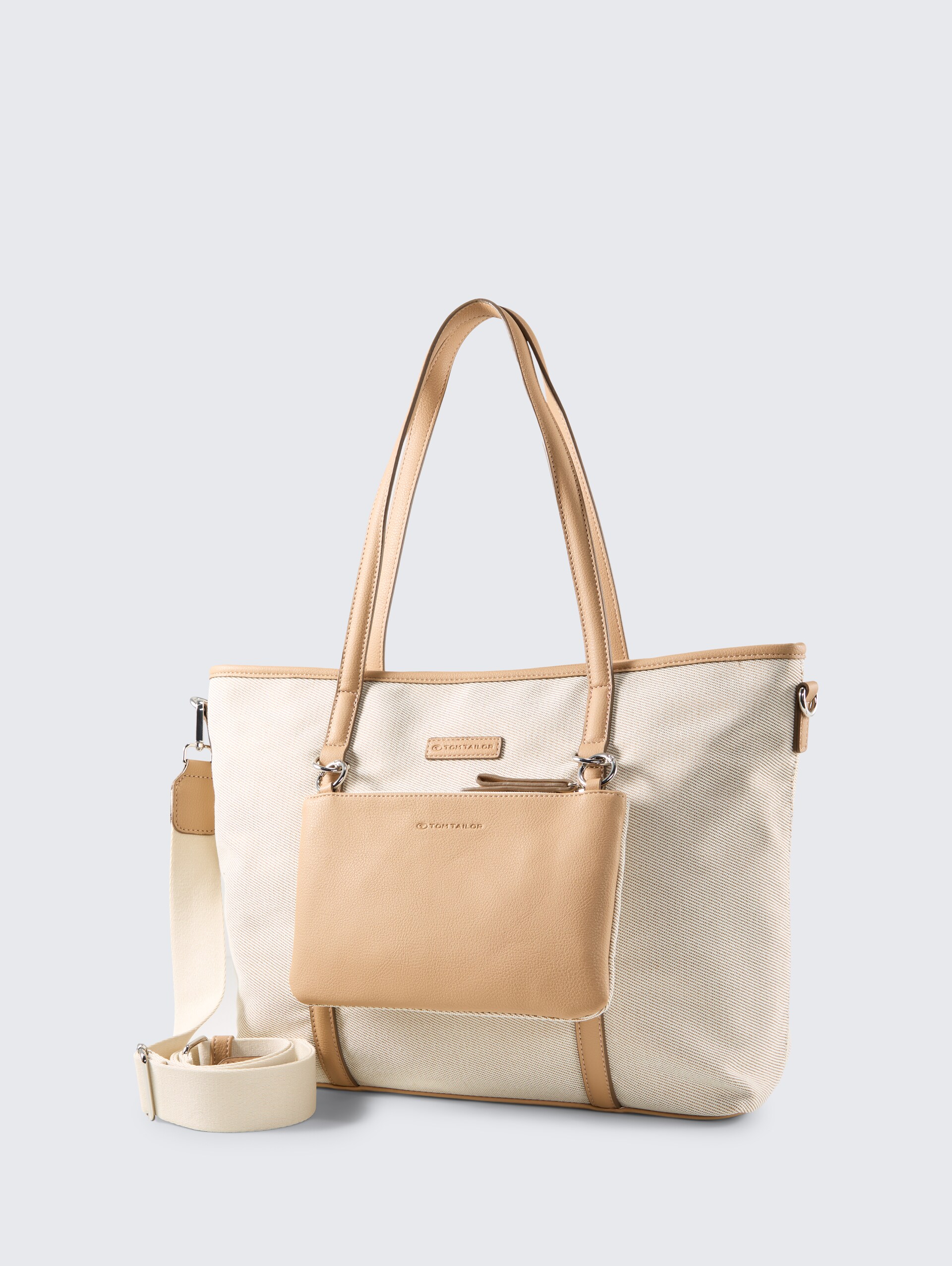 TTJAMILA L Shopper mit 2-in-1-Funktion - mixed off white - seitliche Produkt-Ansicht 