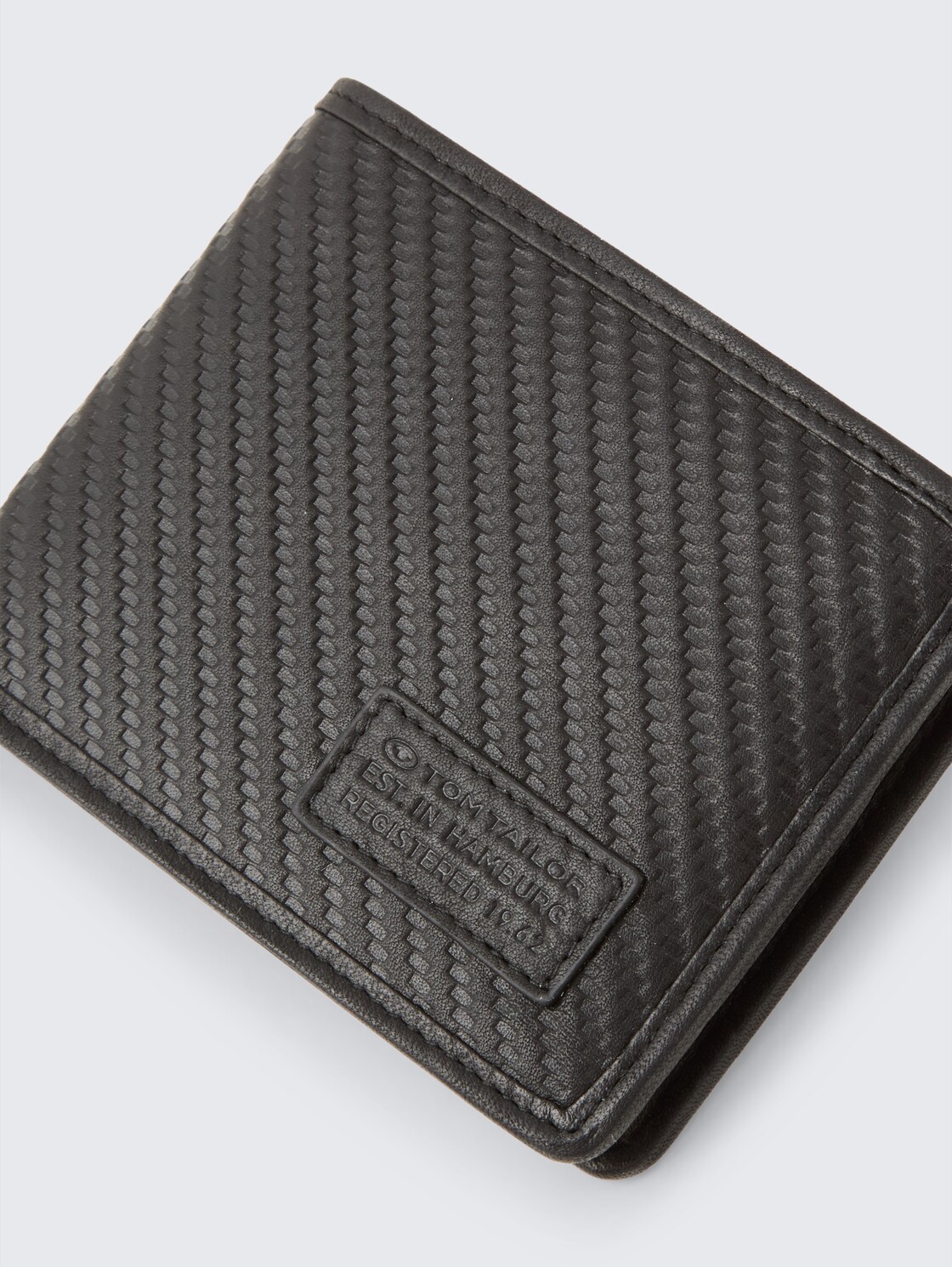 TTKELLAN Brieftasche mit Struktur - schwarz / black - seitliche Produkt-Ansicht 