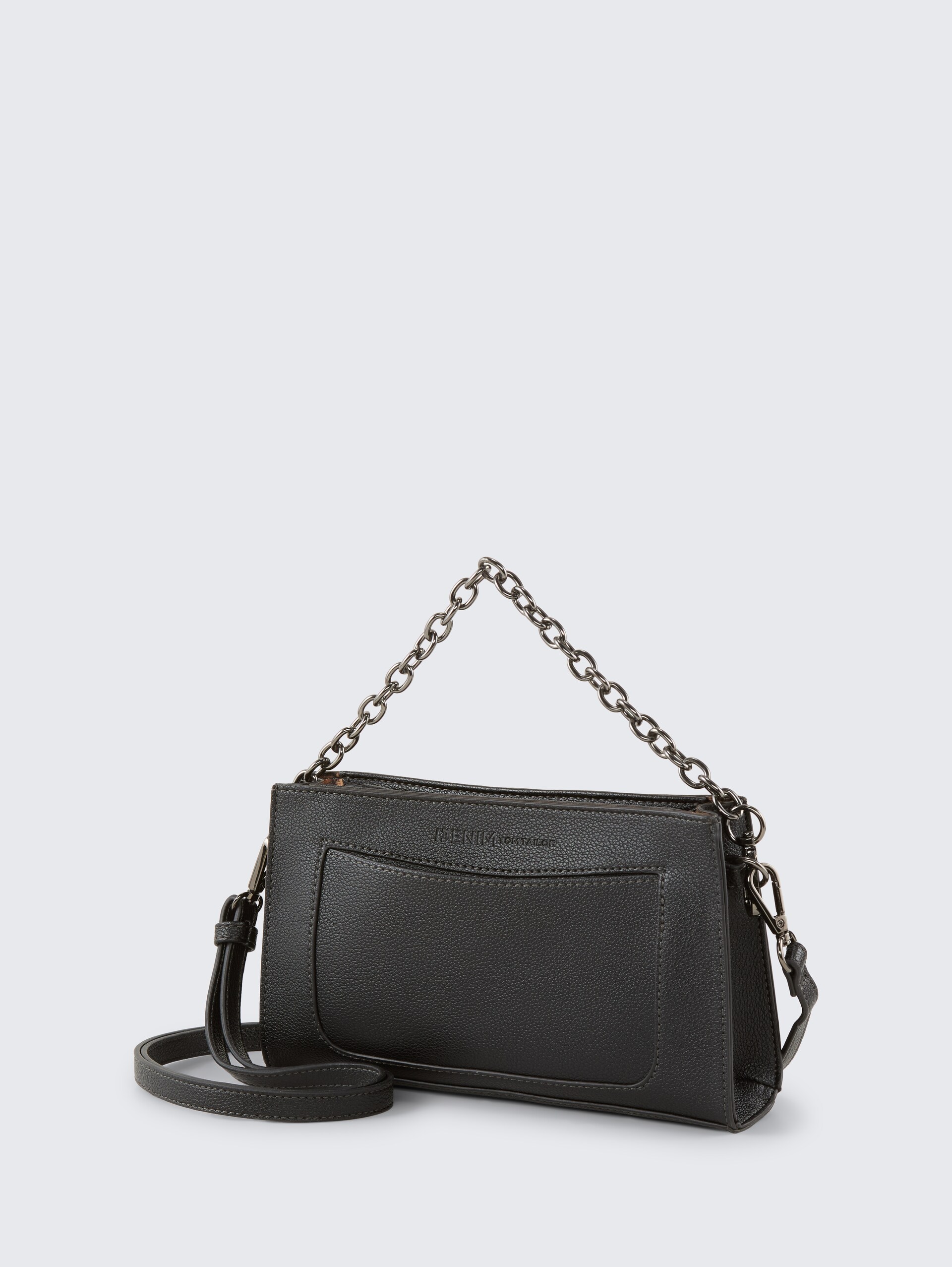 TTLENNON S Umhängetasche mit Ketten-Details - schwarz / black - seitliche Produkt-Ansicht 