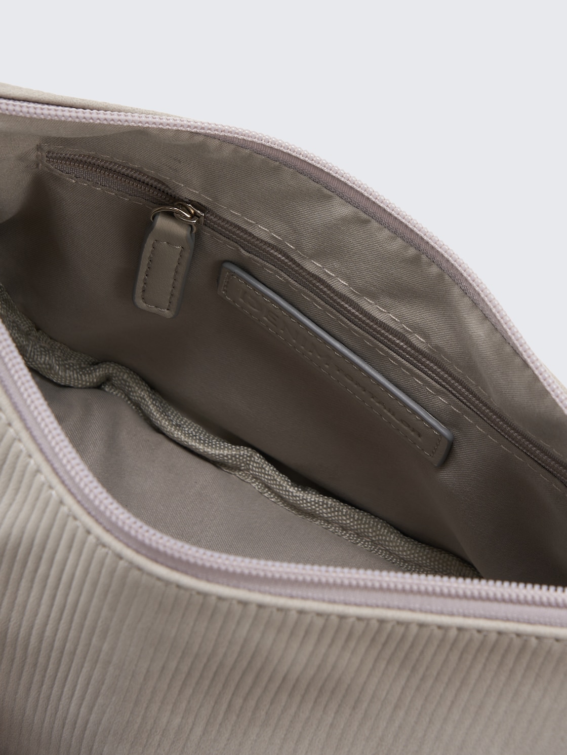 TTLIRIEL CORD M Umhängetasche aus Lederimitat - light grey - seitliche Produkt-Ansicht 