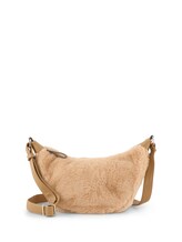 Geselecteerd, TTLIRIEL WINTER M schoudertas van imitatiebont door Tom Tailor, bruin