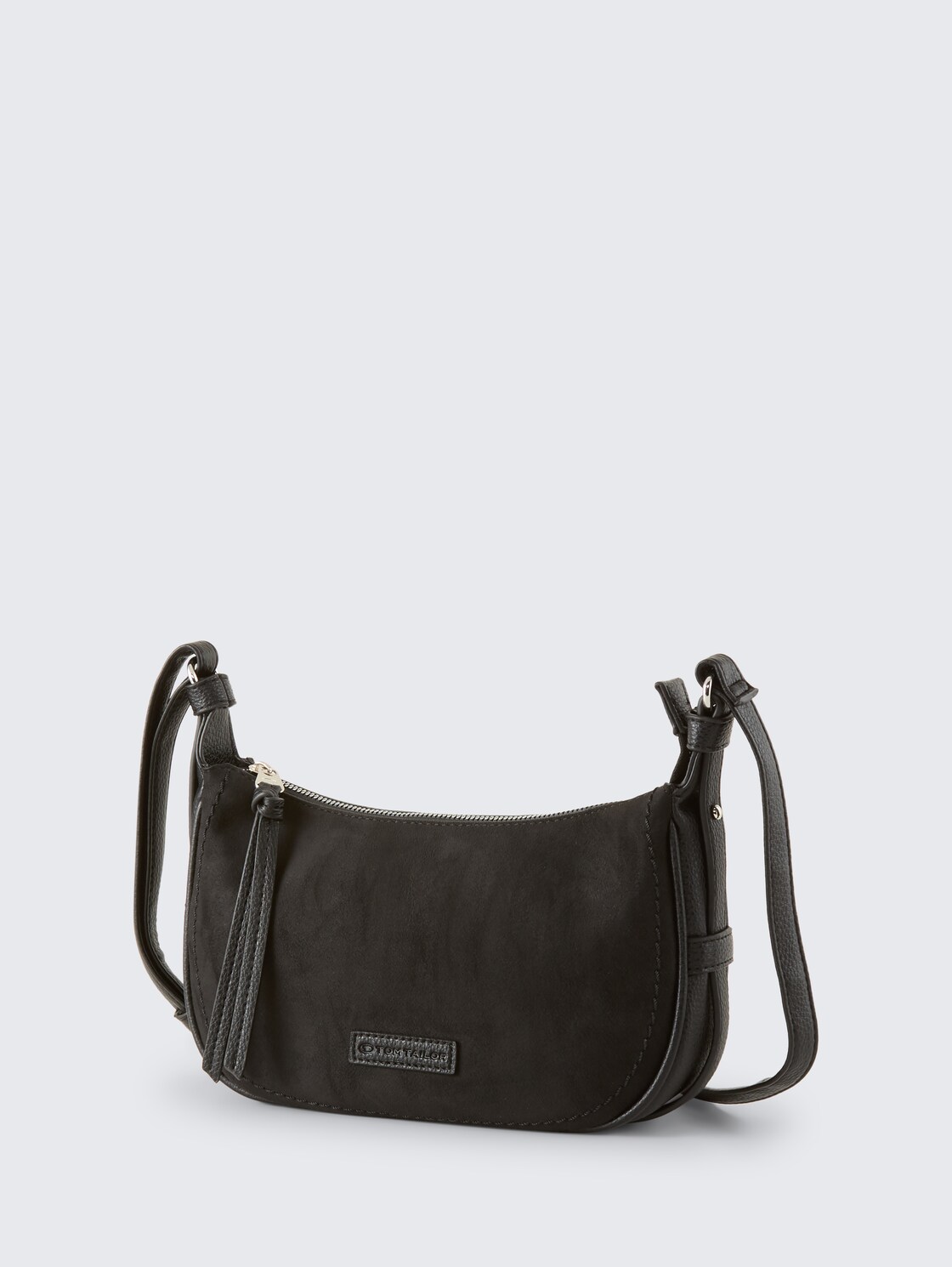 TTLYSA S Umhängetasche in Velourleder-Optik - schwarz / black - seitliche Produkt-Ansicht 