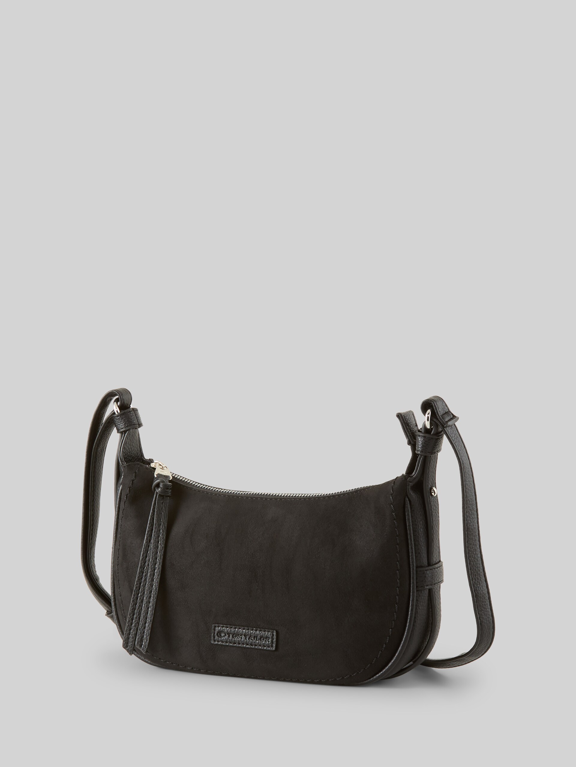TTLYSA S shoulder bag in suede look - schwarz / black - side product view 