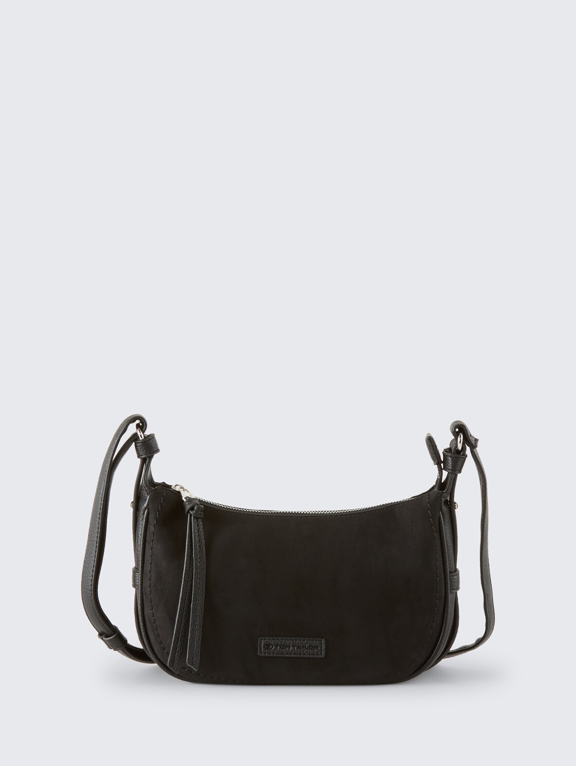 TTLYSA S Umhängetasche in Velourleder-Optik - schwarz / black - Vorder-Produkt-Ansicht