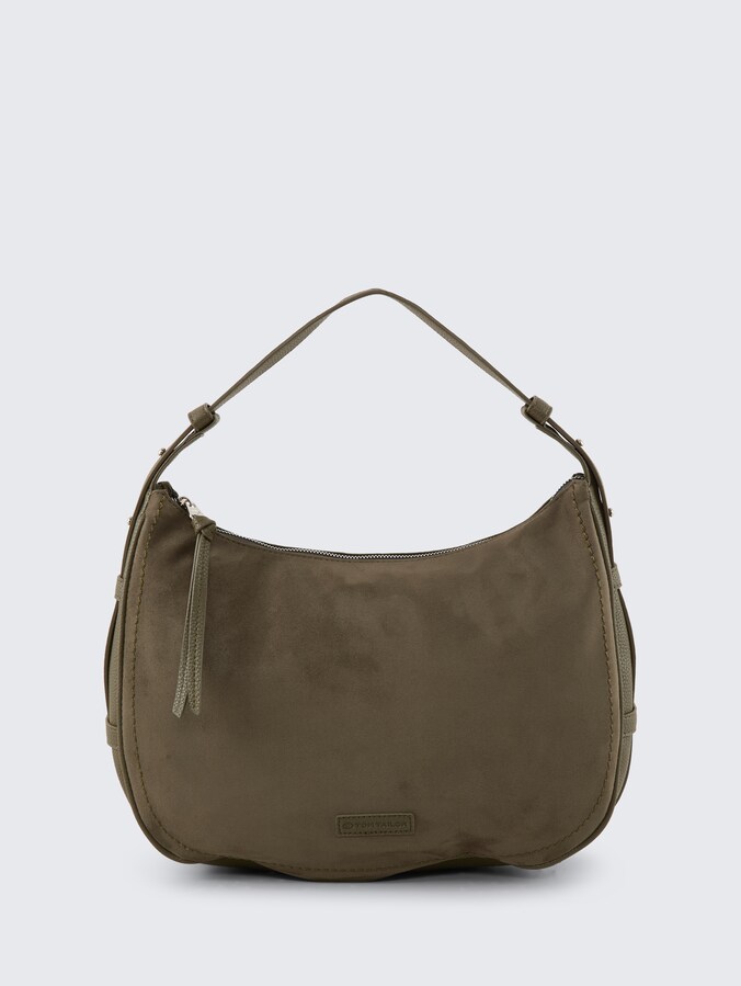 TTLYSA M shoulder bag in suede look by Women, khaki / khaki