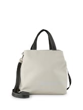 Geselecteerd, TTMARLOW S shopper met reflecterende logoprint door Tom Tailor, grauw