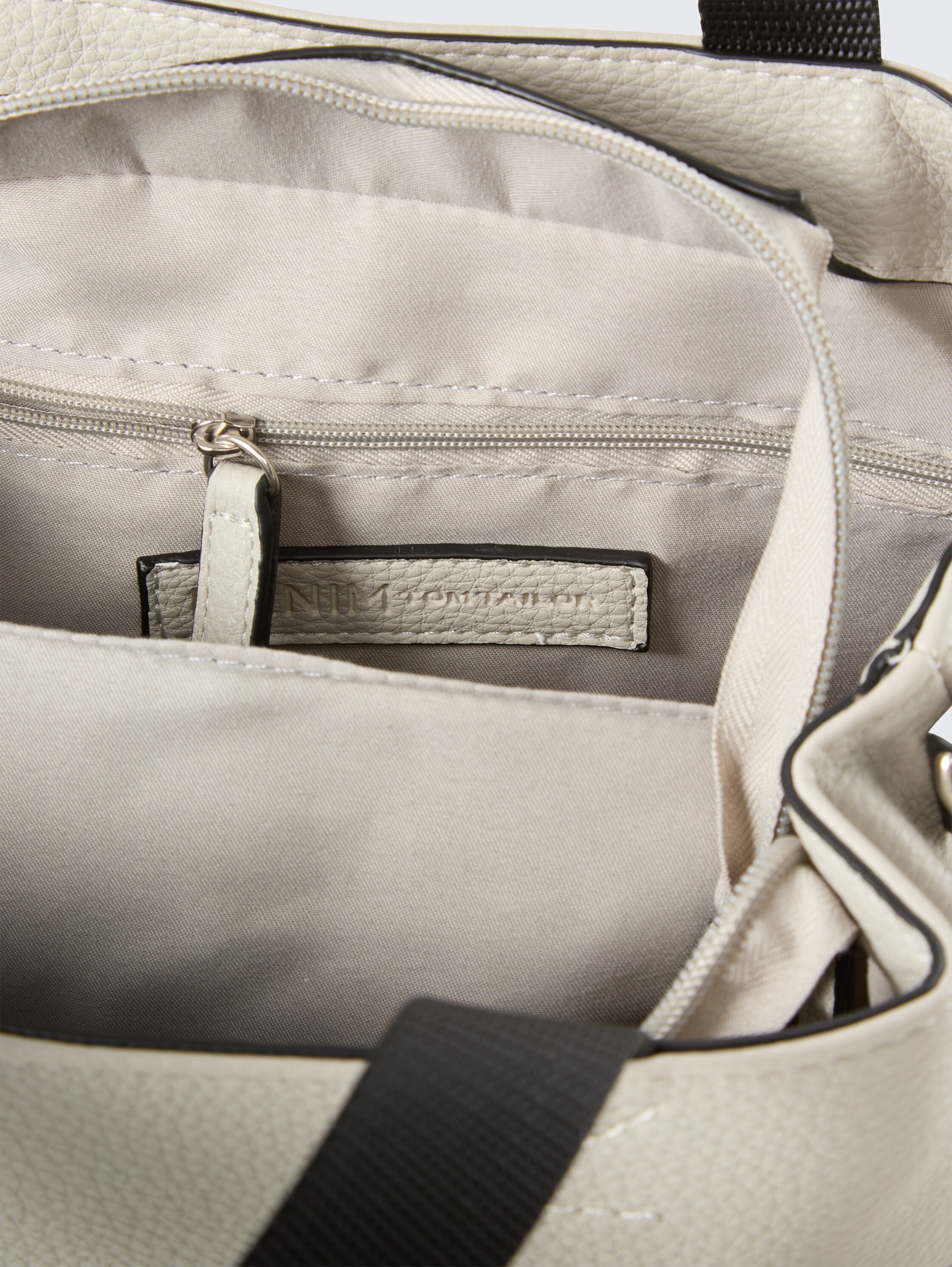 TTMARLOW S shopper met reflecterende logoprint - light grey - zijaanzicht product 