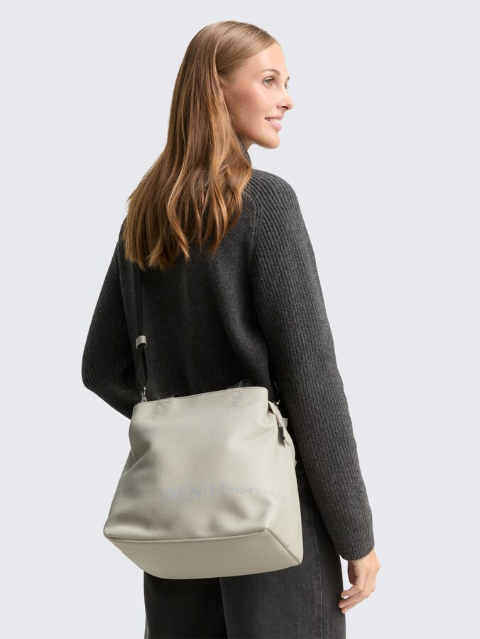 TTMARLOW S Shopper mit reflektierendem Logo-Print von Denim Female, light grey