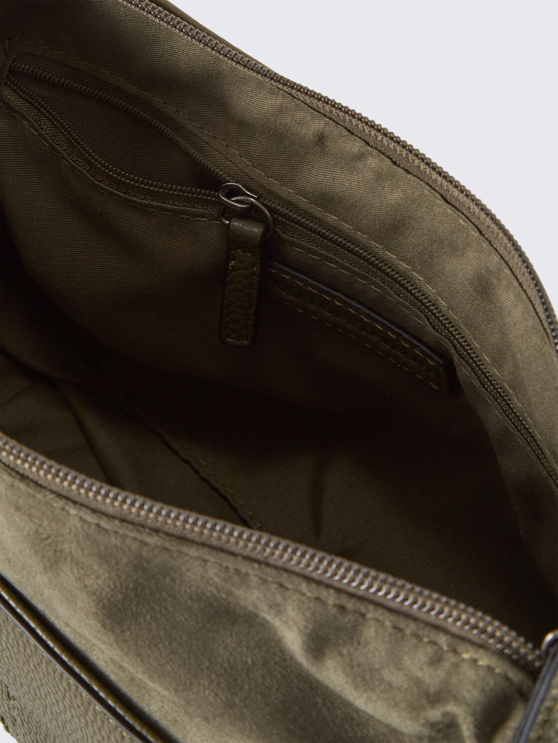 TTMIHA Umhängetasche mit Material-Mix - khaki / khaki - seitliche Produkt-Ansicht 