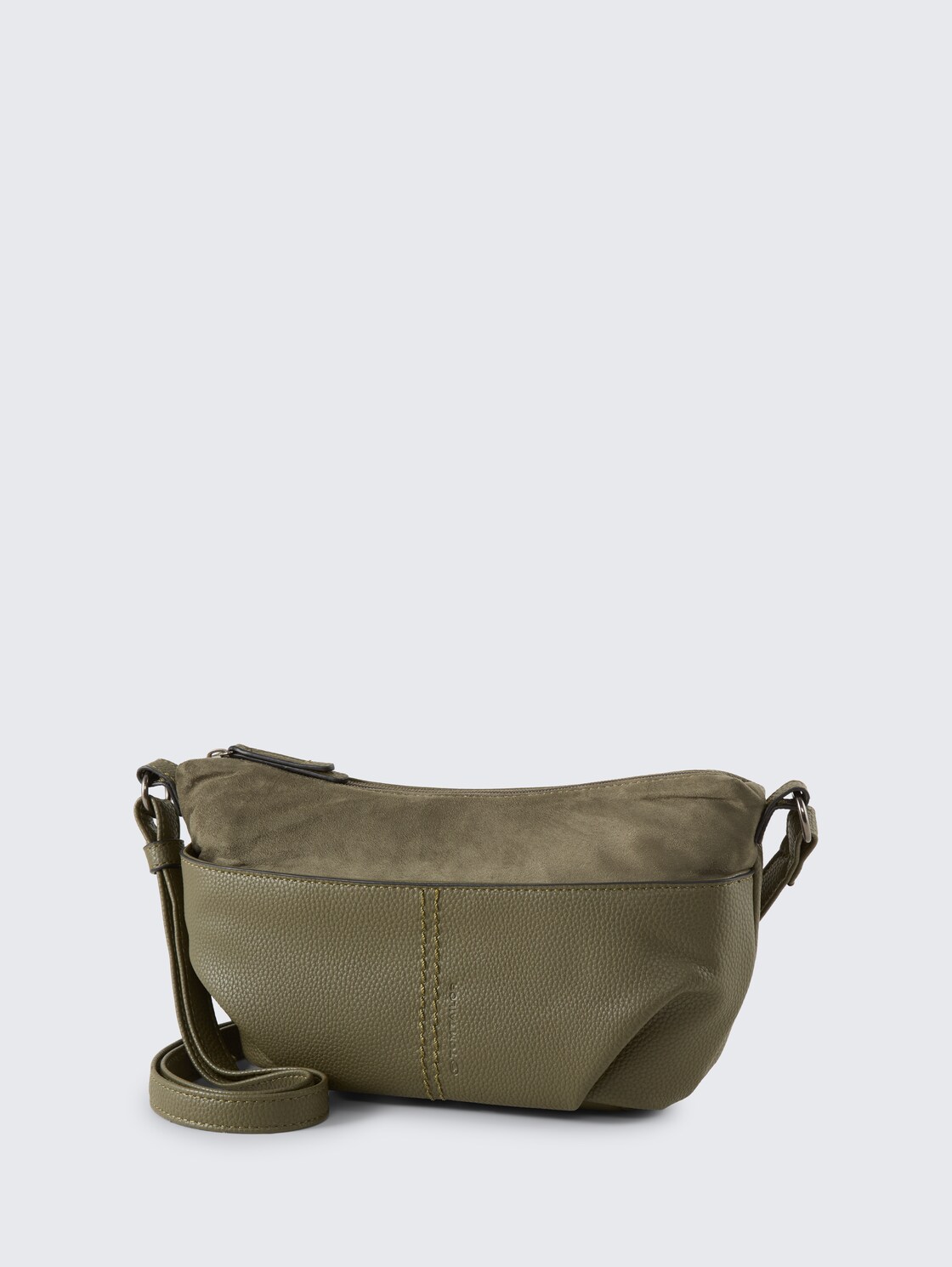 TTMIHA Umhängetasche mit Material-Mix - khaki / khaki - seitliche Produkt-Ansicht 