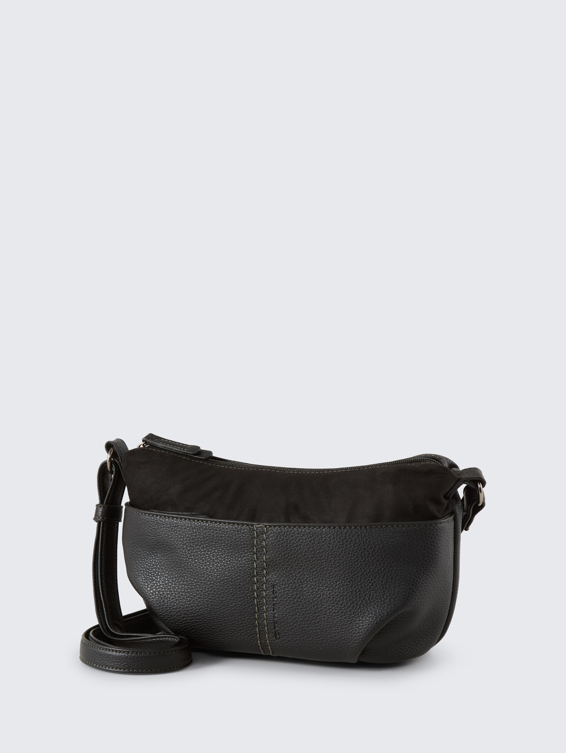 TTMIHA Umhängetasche mit Material-Mix - schwarz / black - seitliche Produkt-Ansicht 