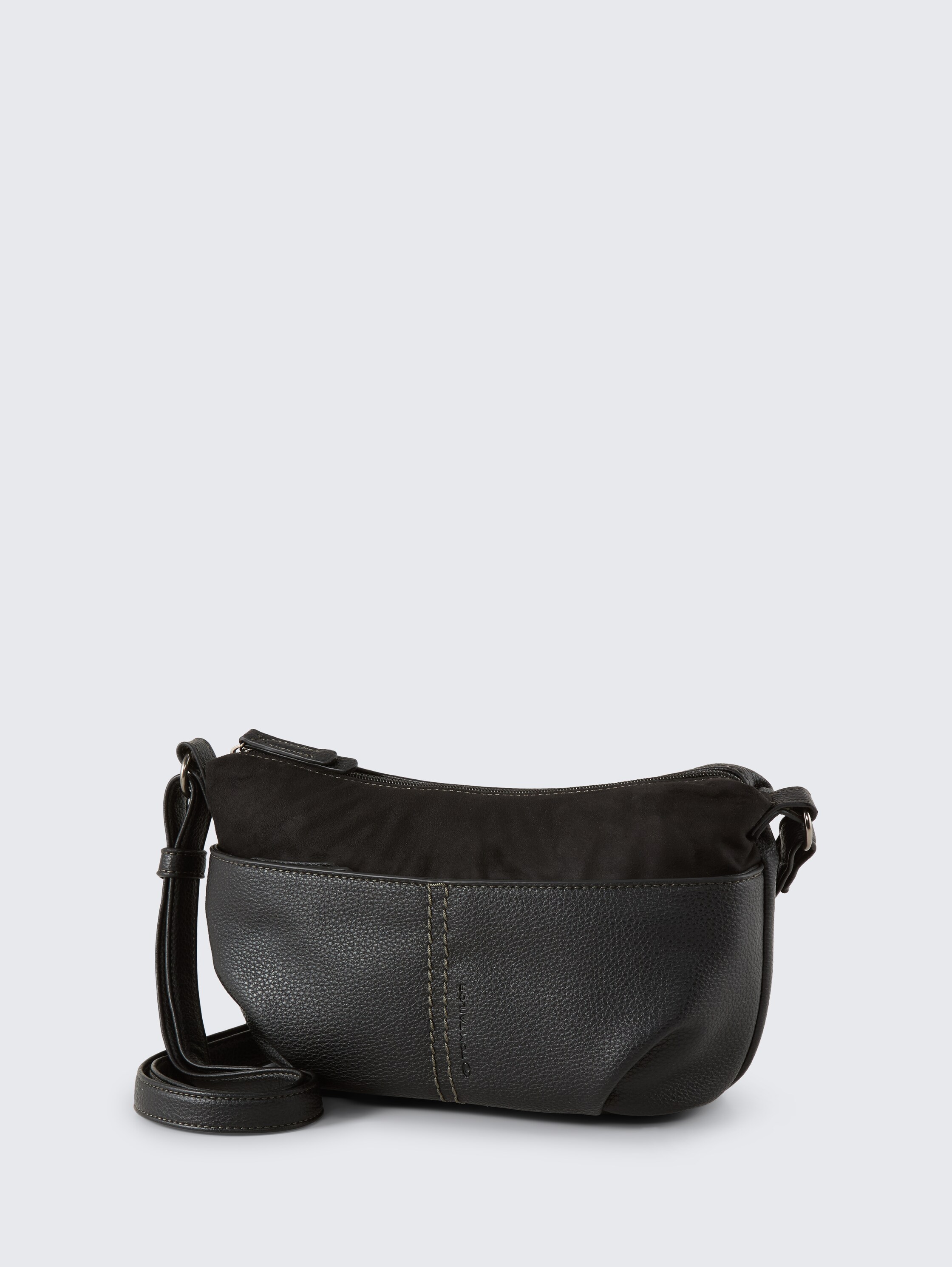 TTMIHA Umhängetasche mit Material-Mix - schwarz / black - seitliche Produkt-Ansicht 