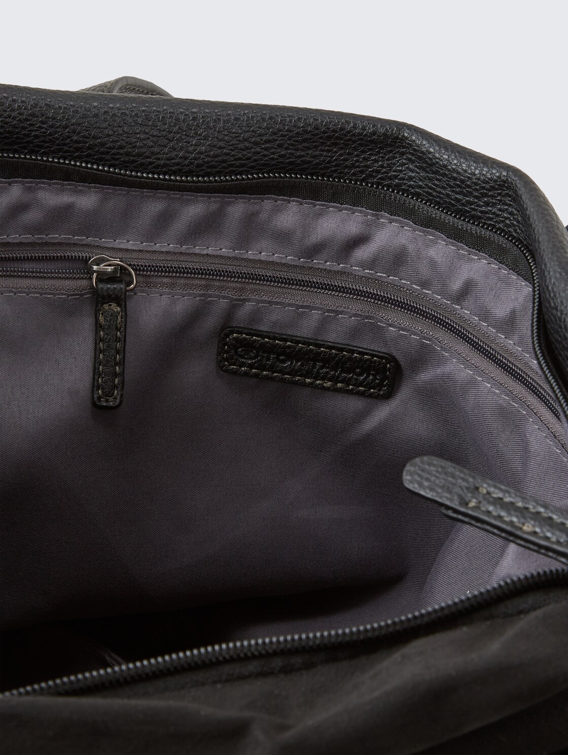 TTMIHA L Shopper mit Material-Mix - schwarz / black - seitliche Produkt-Ansicht 