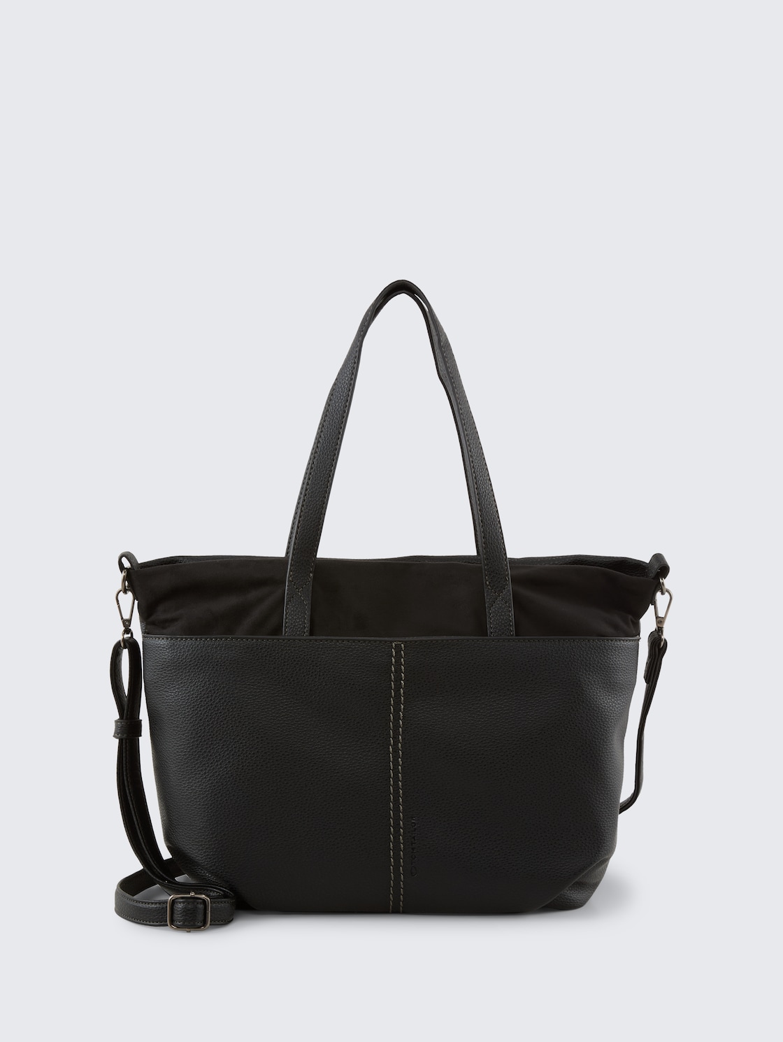 TTMIHA L Shopper mit Material-Mix - schwarz / black - Vorder-Produkt-Ansicht