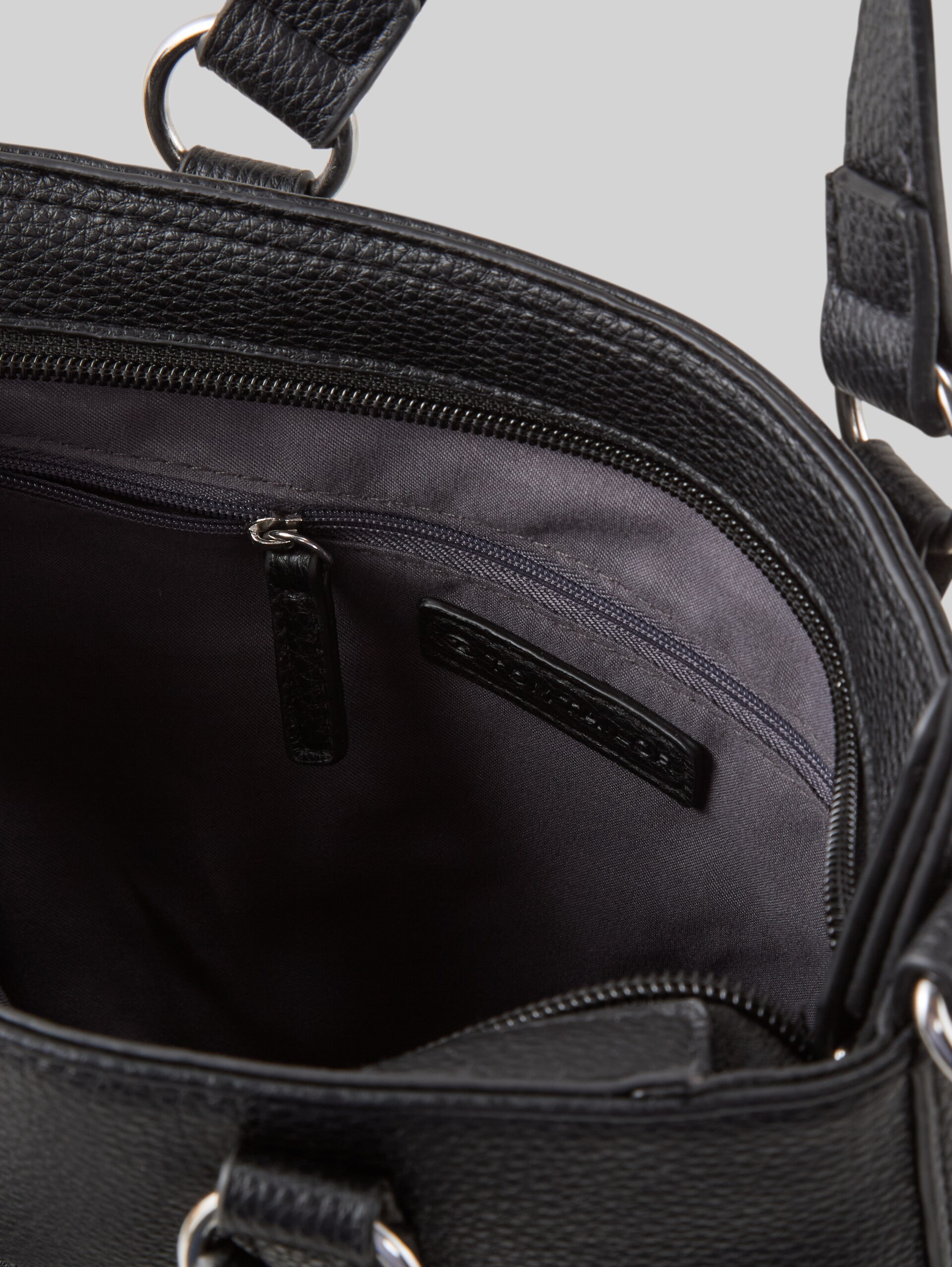 TTOLIVE S shopper with detachable pendant - schwarz / black - side product view 