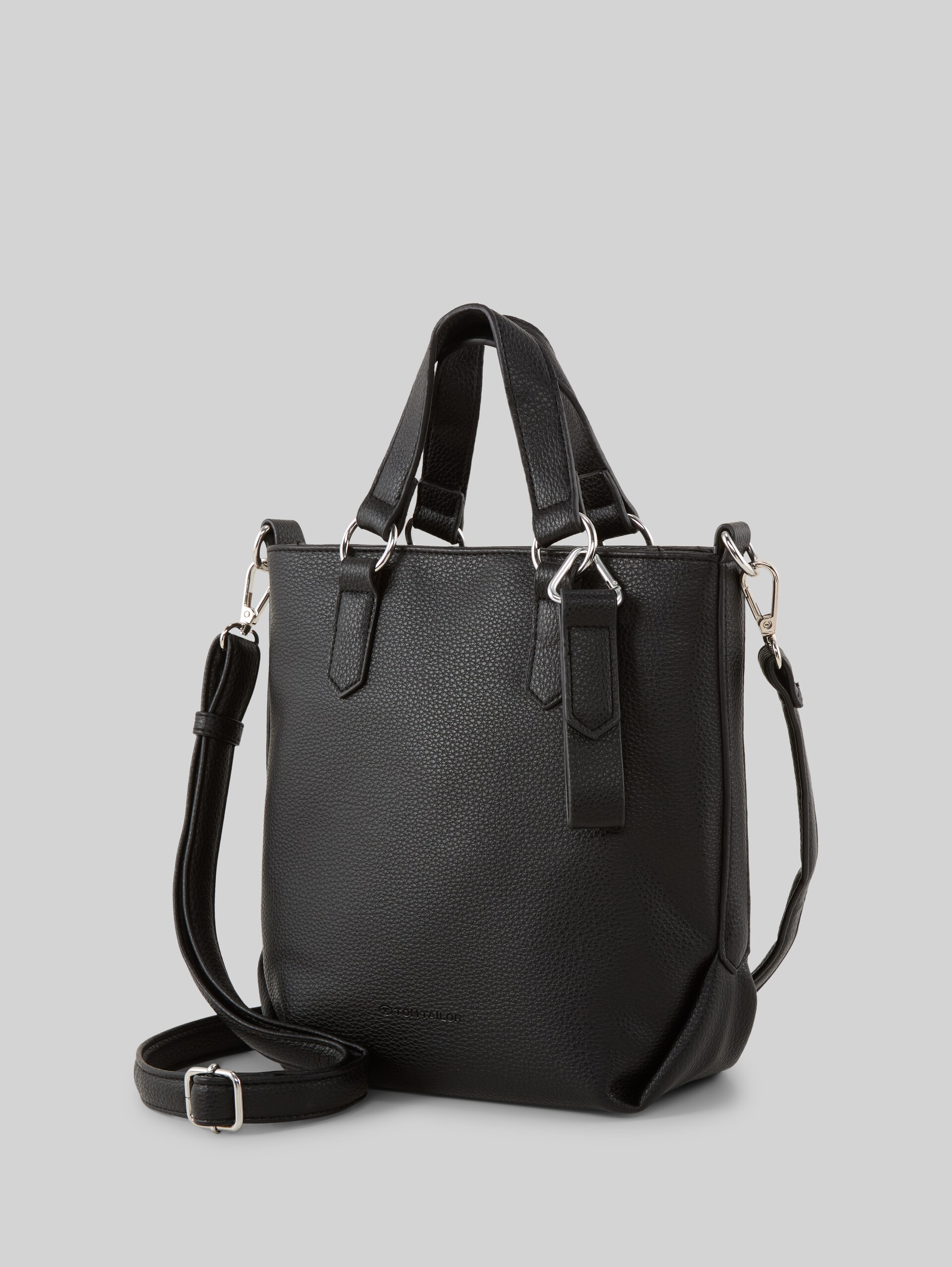 TTOLIVE S shopper with detachable pendant - schwarz / black - side product view 