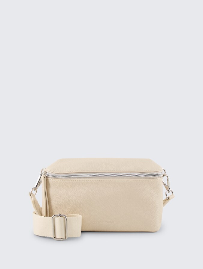TTORLA faux leather belt bag by Women, off white / off white