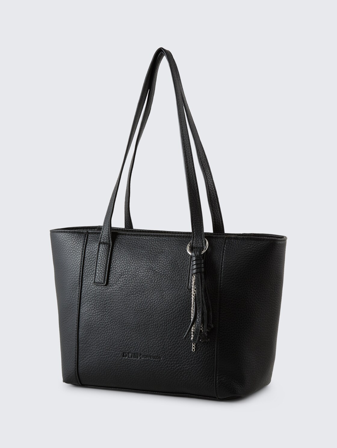 TTPRIYA L Shopper mit Ziernähten - schwarz / black - seitliche Produkt-Ansicht 