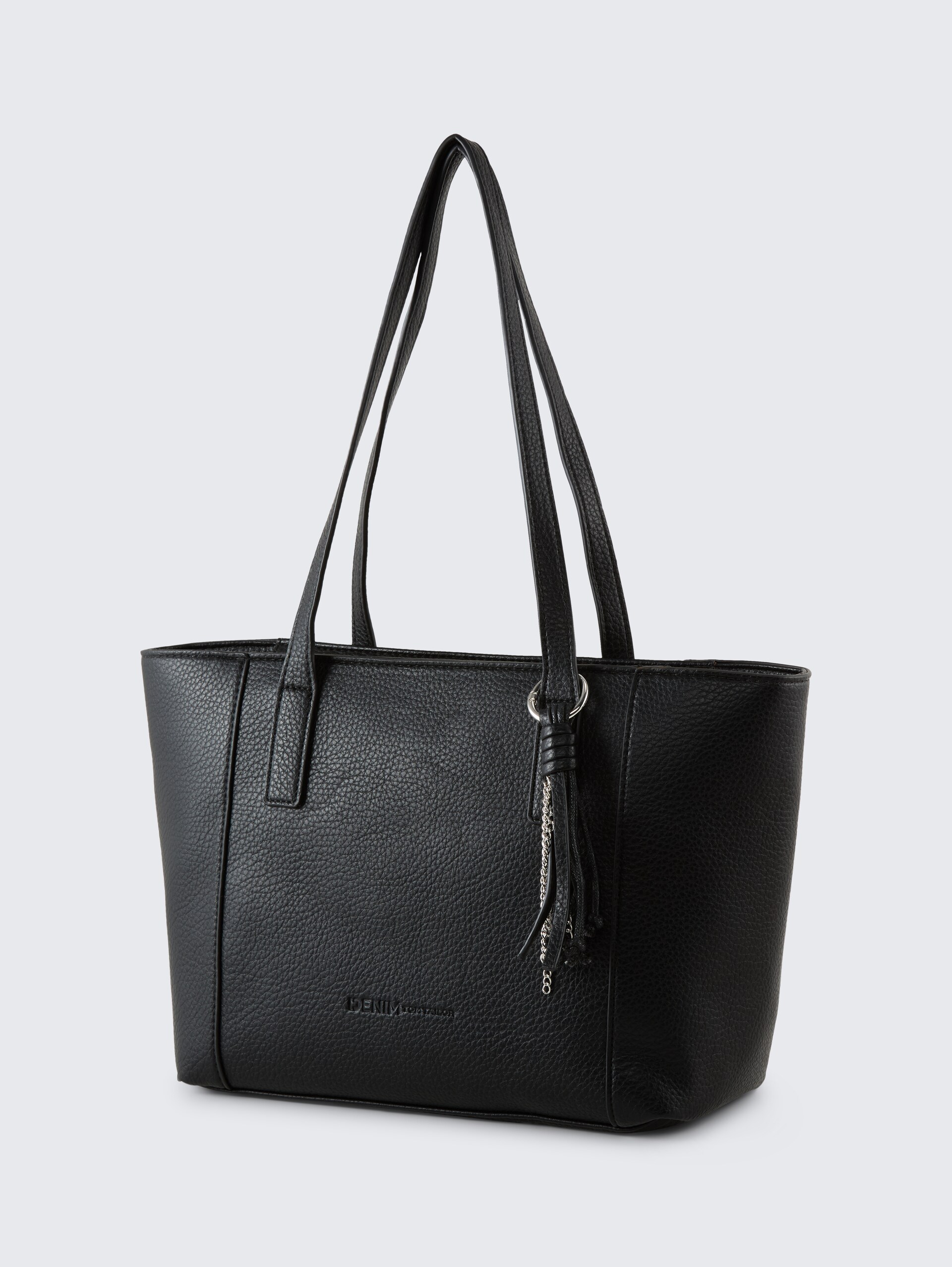 TTPRIYA L Shopper mit Ziernähten - schwarz / black - seitliche Produkt-Ansicht 