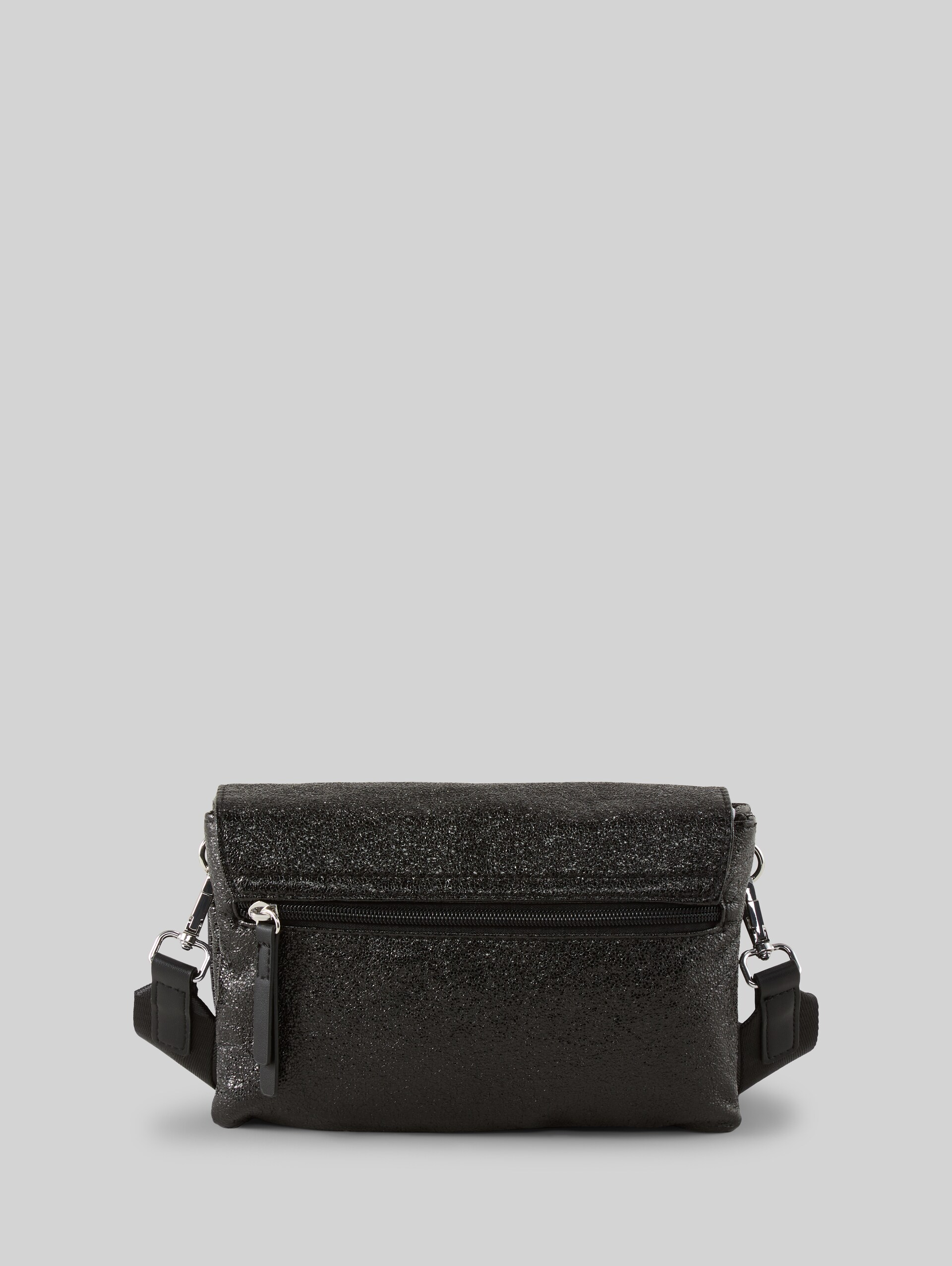 TTQUINN S shoulder bag in glitter look - metallic black - Product rear view