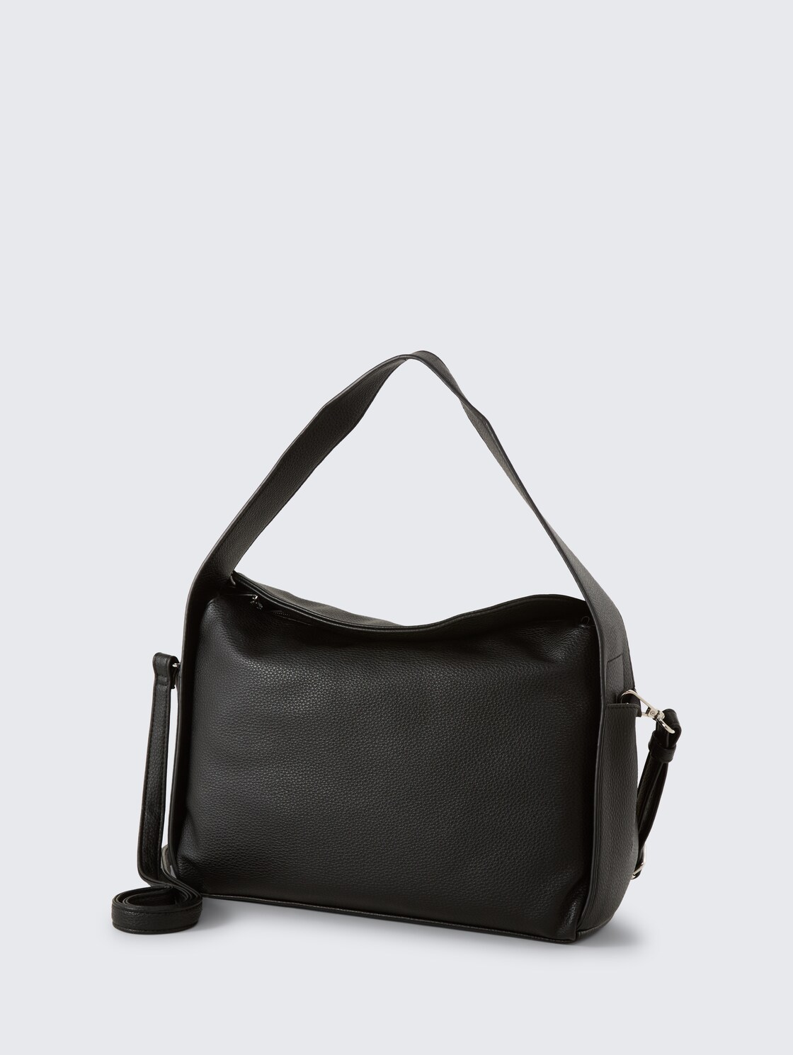 TTROWAN L Beuteltasche mit kontrastfarbenen Kanten - schwarz / black - seitliche Produkt-Ansicht 