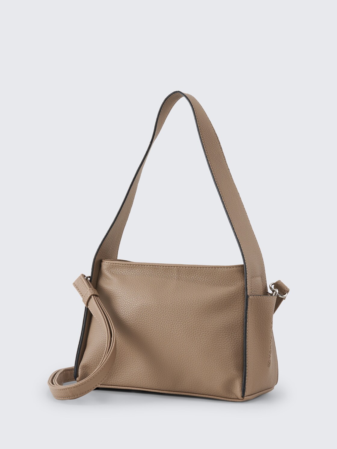 TTROWAN Schultertasche aus Lederimitat - taupe / taupe - seitliche Produkt-Ansicht 